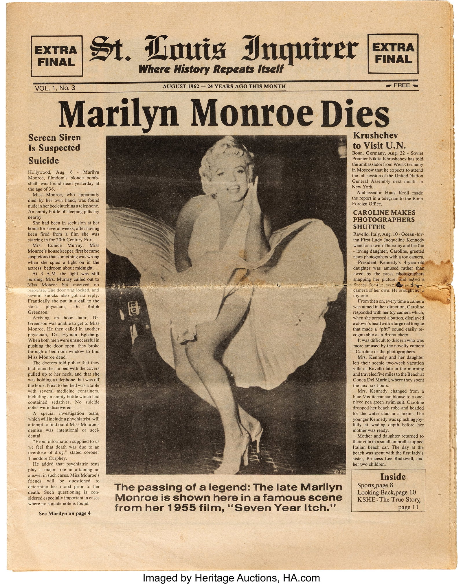 Marilyn Monroe-Related Group of (23) Regional Ne (1 of 10)