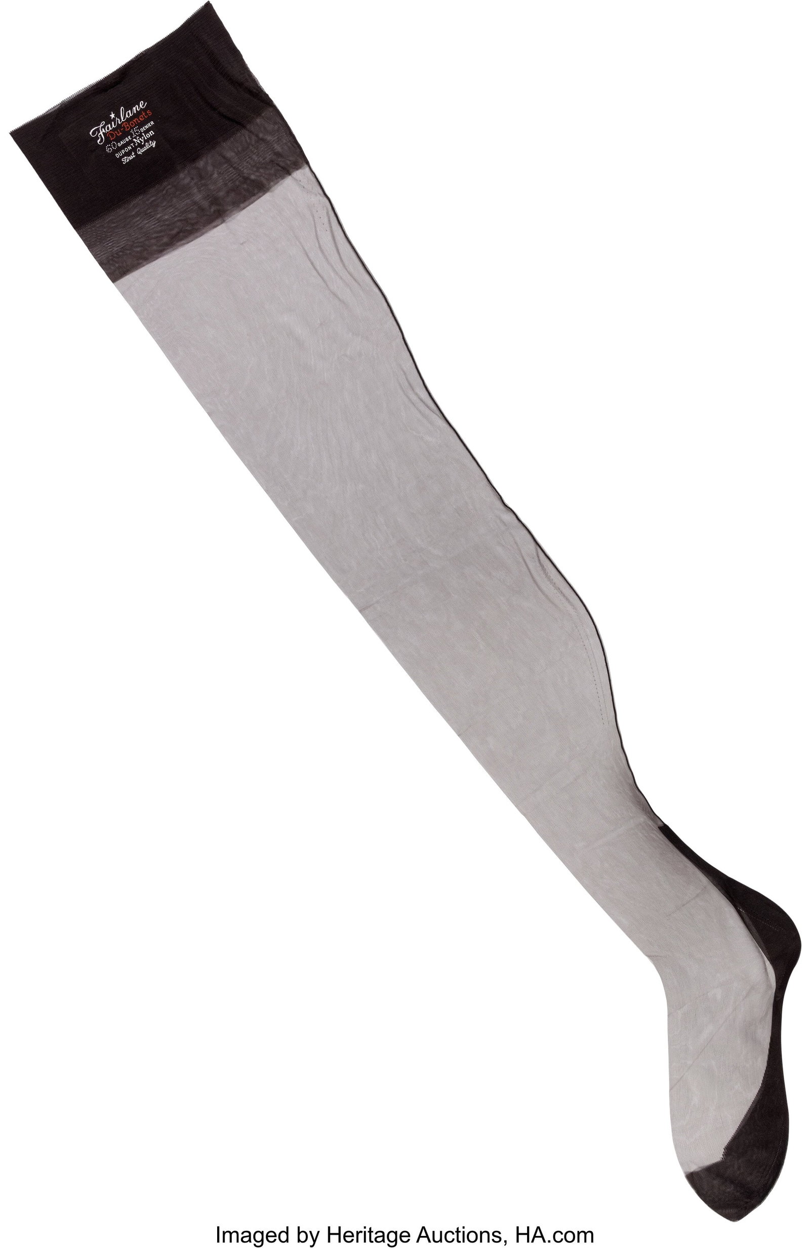 Marilyn Monroe Personal Black Stocking. Vintage : Marilyn Monroe Personal Black Stocking. Vintage original single black stocking from Marilyn Monroe's personal wardrobe collection. Made by Fairlane and crafted from nylon, the stoc