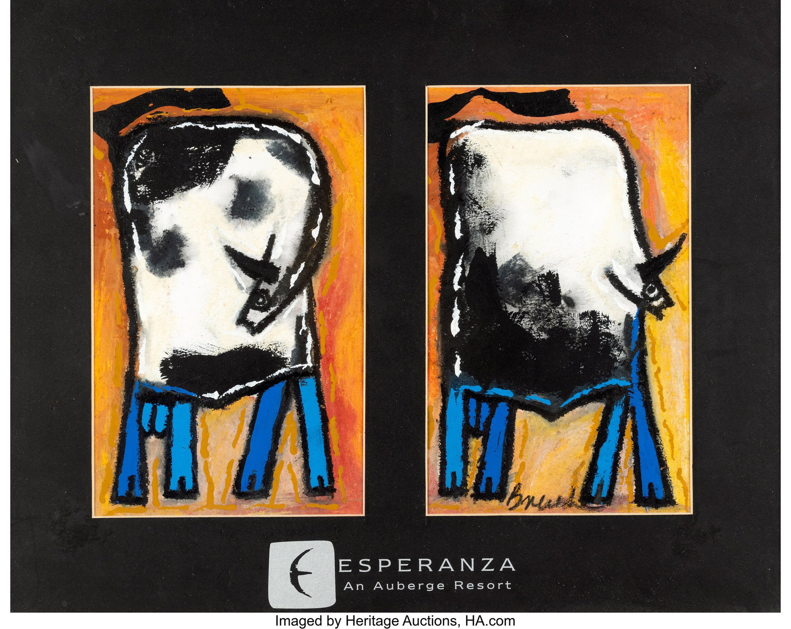 Juan Carlos Breceda (b. 1956) Da los Toros, Del : Juan Carlos Breceda (b. 1956) Da los Toros, Del Jeral, 2013 Mixed media on paper 11 x 15 inches (27.9 x 38.1 cm) (sheet) Signed lower rig