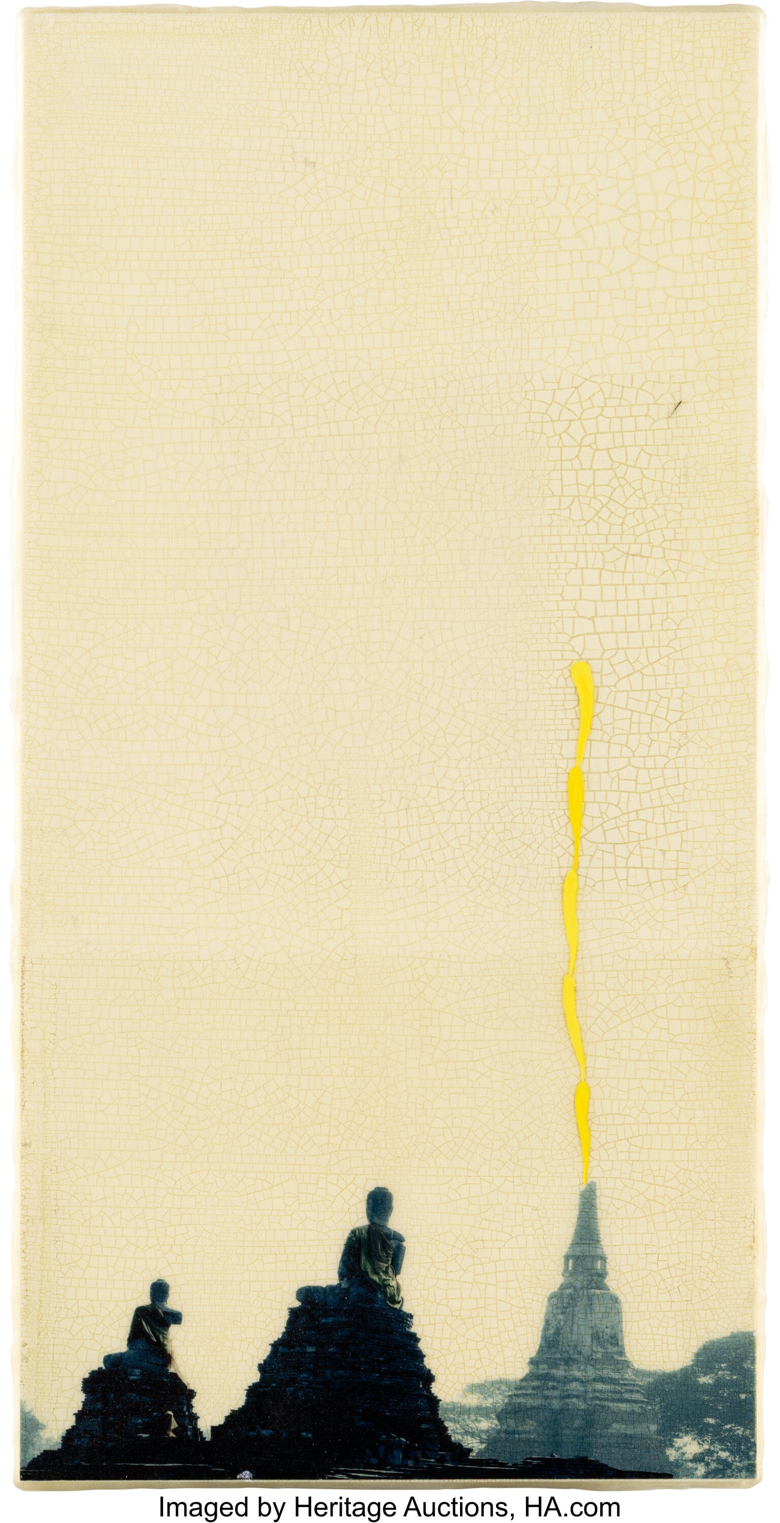 Kaoru Mansour (b. 1956) Thailand #101, 2006 Mixe: Kaoru Mansour (b. 1956) Thailand #101, 2006 Mixed media on panel 18 x 9 inches (45.7 x 22.9 cm) Signed twice, dated, and titled on the re