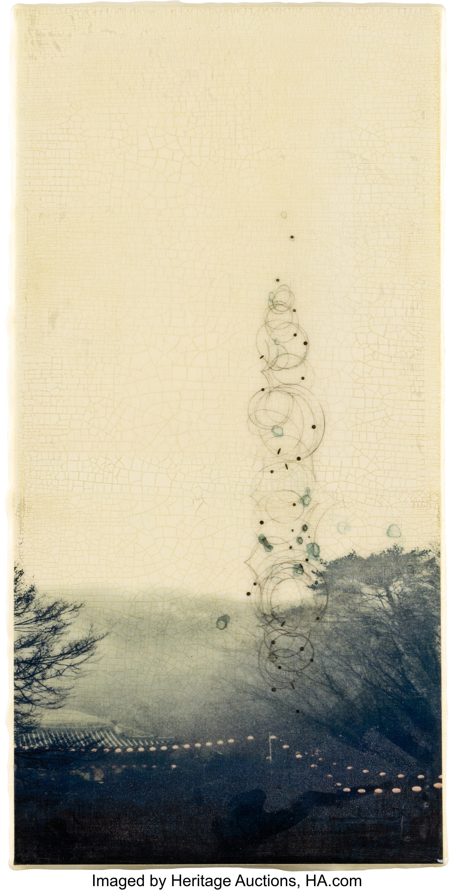 Kaoru Mansour (b. 1956) Busan #103, 2006 Mixed m: Kaoru Mansour (b. 1956) Busan #103, 2006 Mixed media on panel 18 x 9 inches (45.7 x 22.9 cm) Signed twice, dated, and titled on the rever