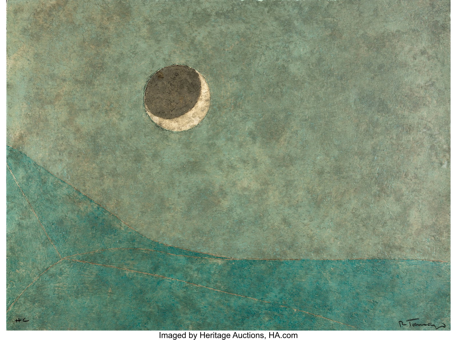 Rufino Tamayo (1899-1991) Eclipse, 1980 Miografía in colors on handmade paper (1 of 2)