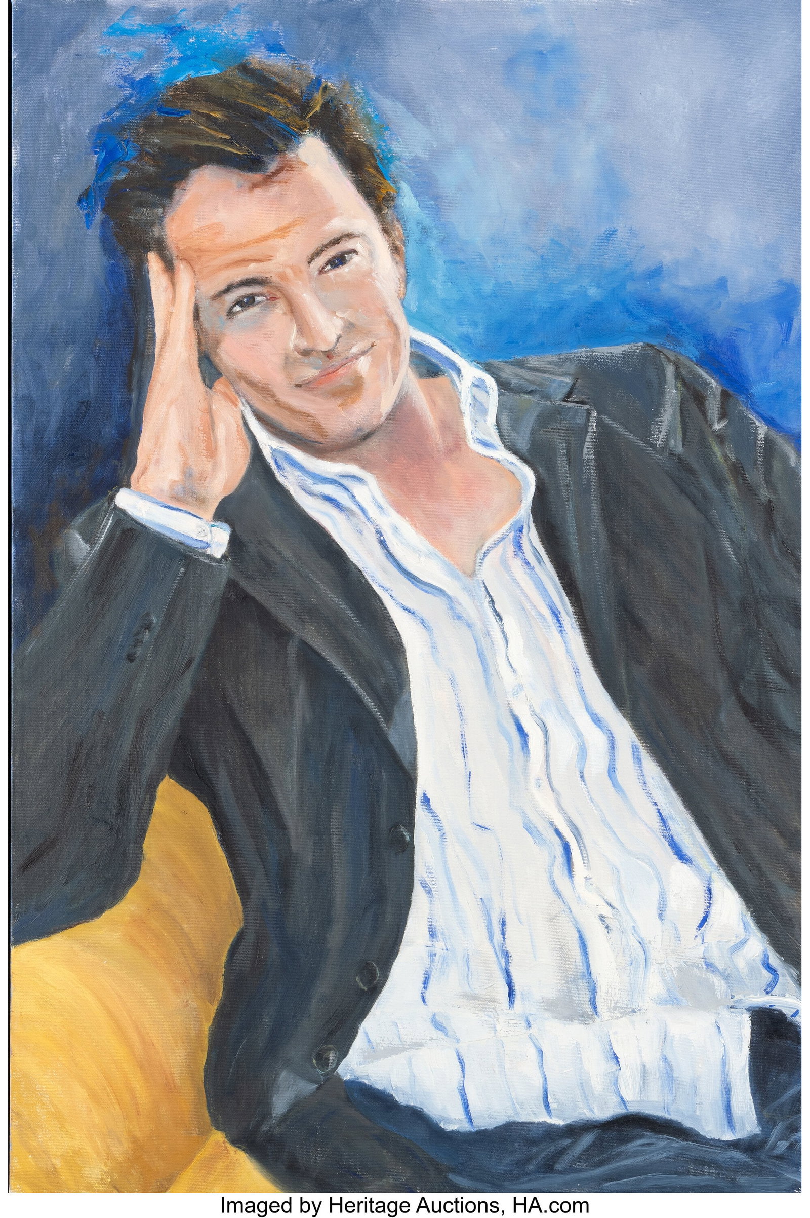 American Artist (20th Century) Matthew Perry Oil: American Artist (20th Century) Matthew Perry Oil on canvas 30 x 20 inches (76.2 x 50.8 cm) Comes with a COA from the Matthew Perry Foundation and Heritage Auctions&pe