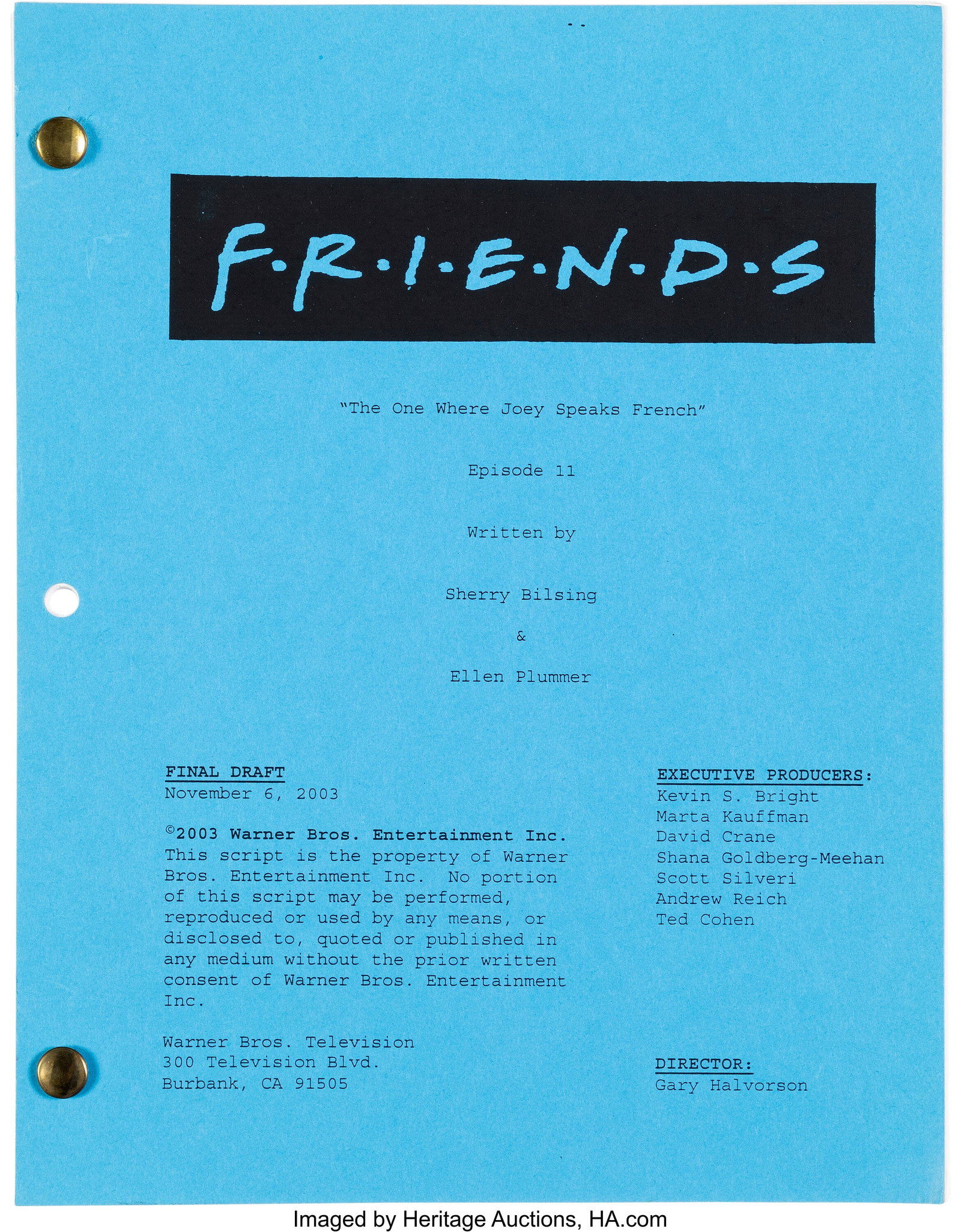 Friends (NBC TV, 1994-2004), Group of (26) Seaso (1 of 10)