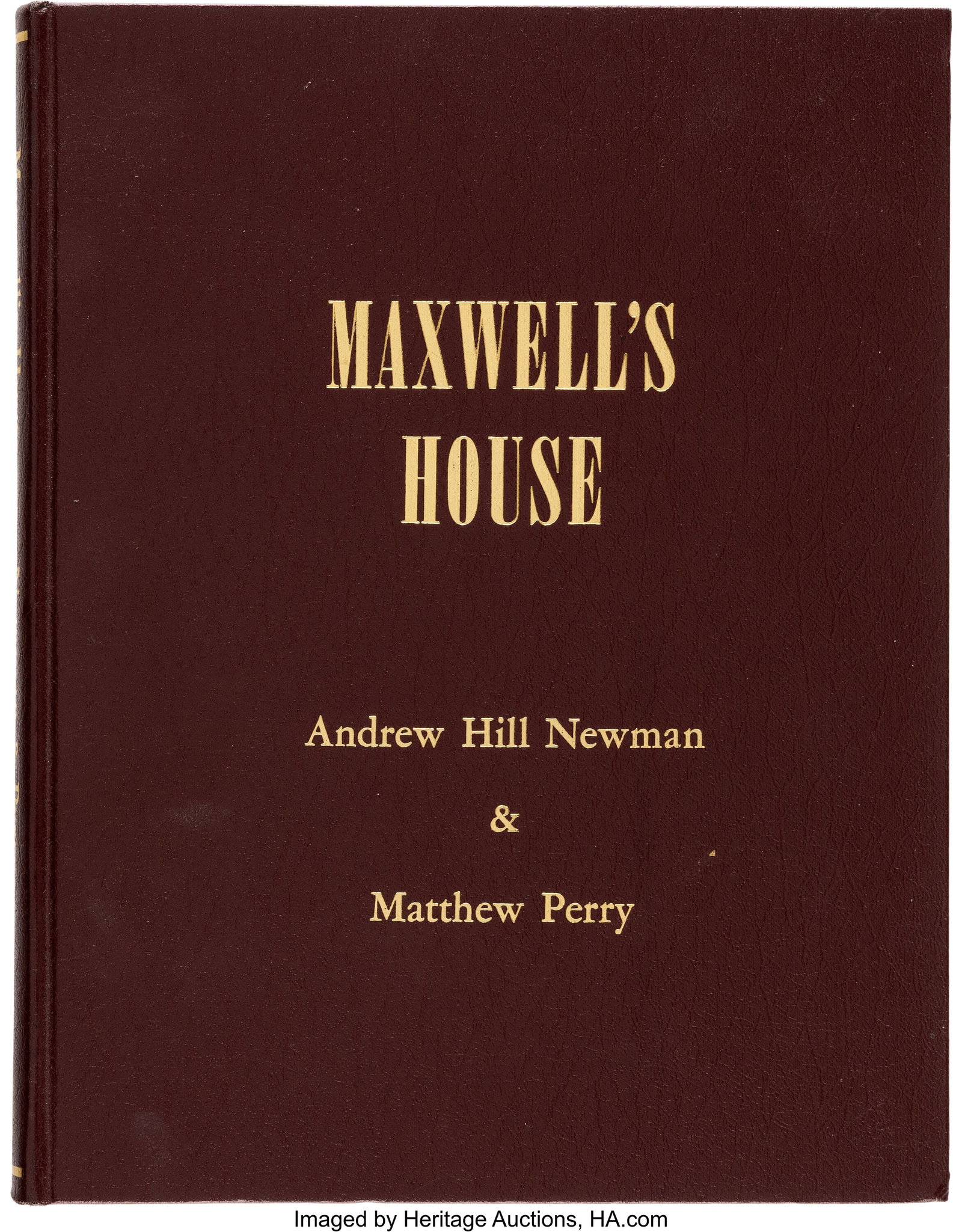 Group of (7) Leather-Bound Scripts, Personally O: Group of (7) Leather-Bound Scripts, Personally Owned by Matthew Perry. Original group of (7) leather-bound scripts, including (1) 126-page Revised Scri