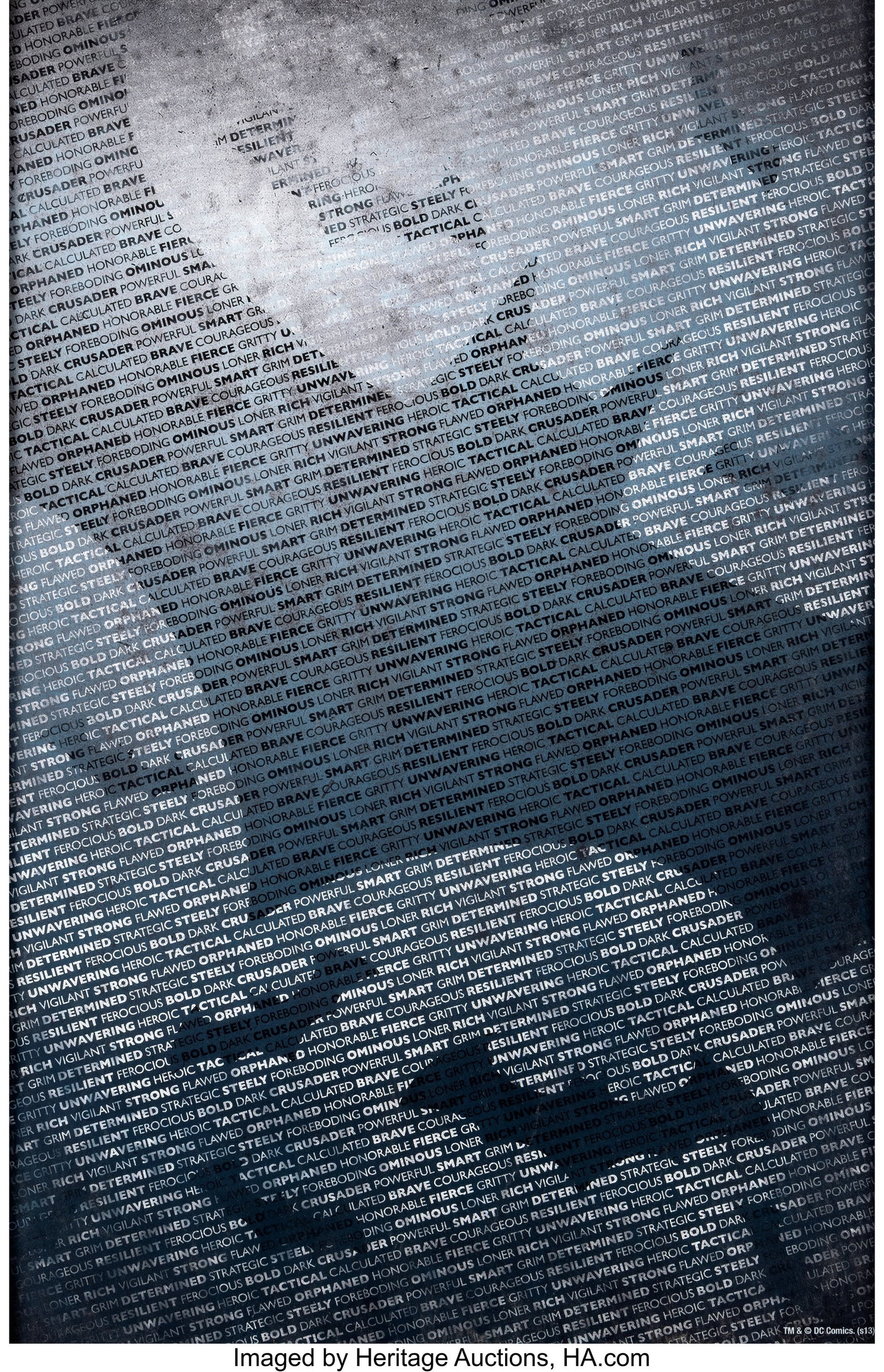 Trio of Batman Artworks, Personally Owned by Mat: Trio of Batman Artworks, Personally Owned by Matthew Perry. Trio of artworks, including (1) Batman Starry Night giclee on canvas, (1) Evolution of Batman o