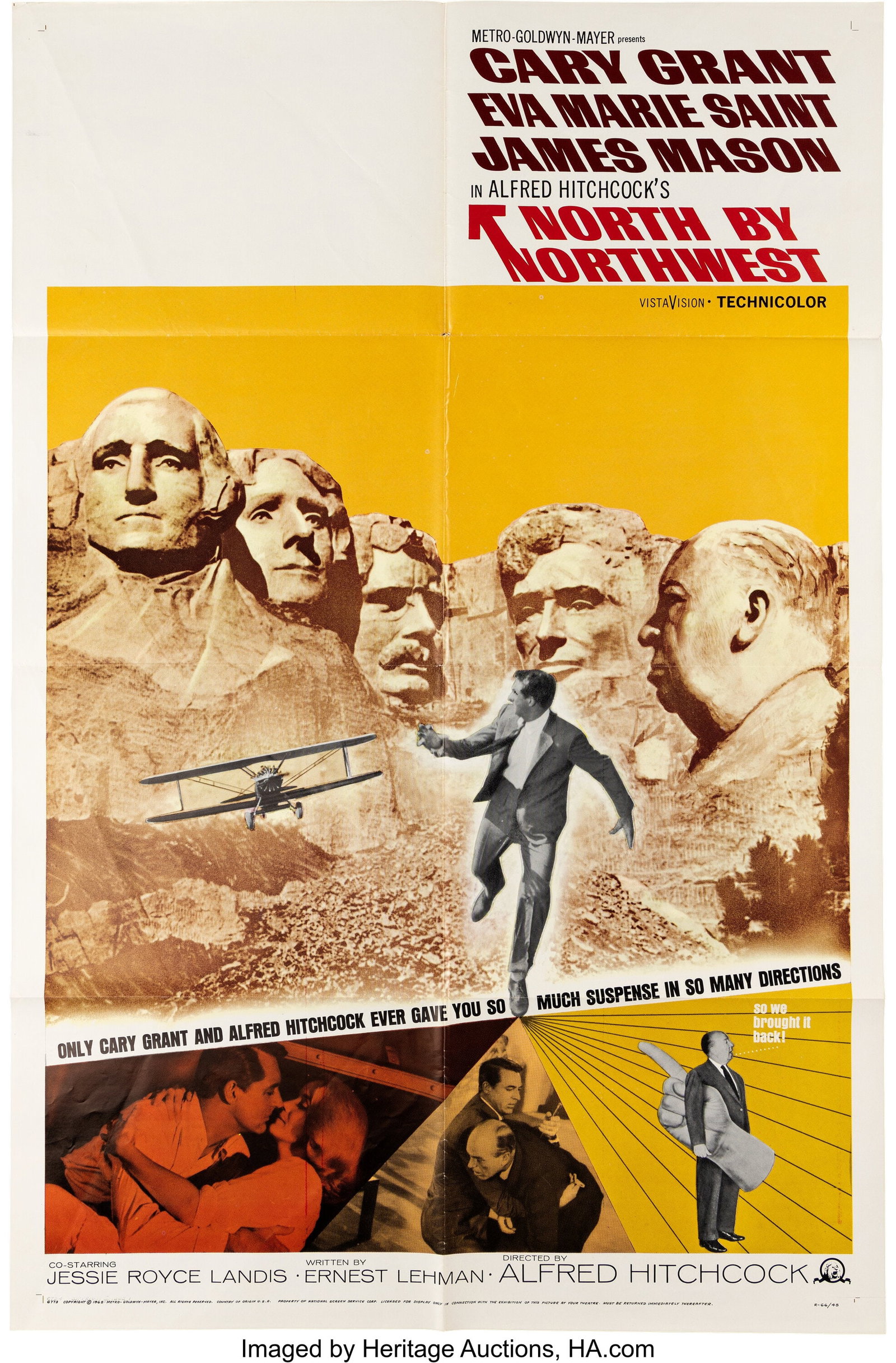 North by Northwest (MGM, R-1966), One Sheet, Per (1 of 1)