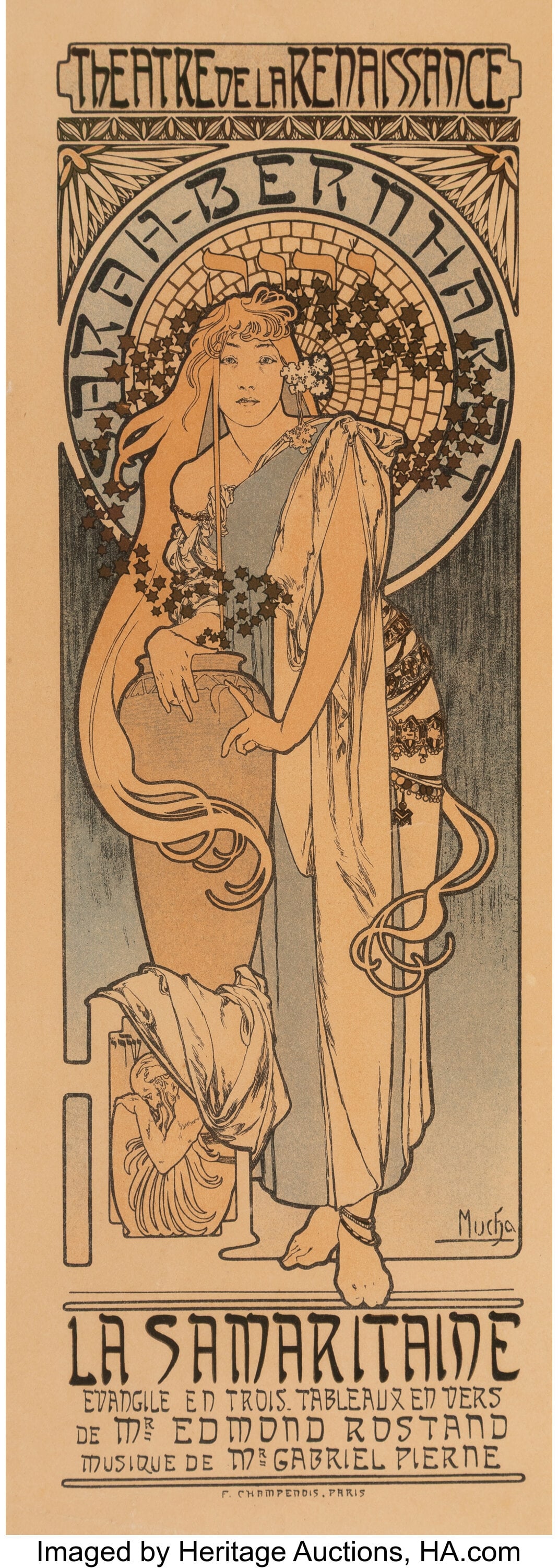 Alphonse Mucha (Czech, 1860-1939) La Samaritaine: Alphonse Mucha (Czech, 1860-1939) La Samaritaine, from Les Maîtres de l'Affiche, vol. 4, 1897 Lithograph in colors on wove paper 15-3/4 x 11-3/8 