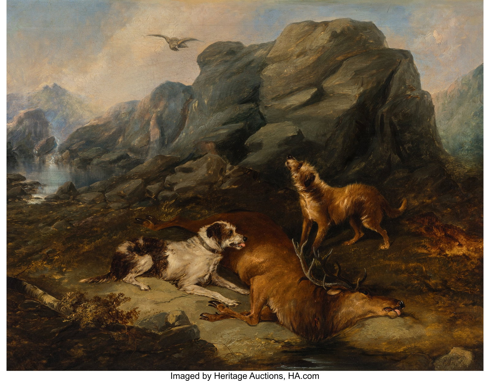 George Armfield (British, 1808-1893) Vigil Oil o (1 of 3)
