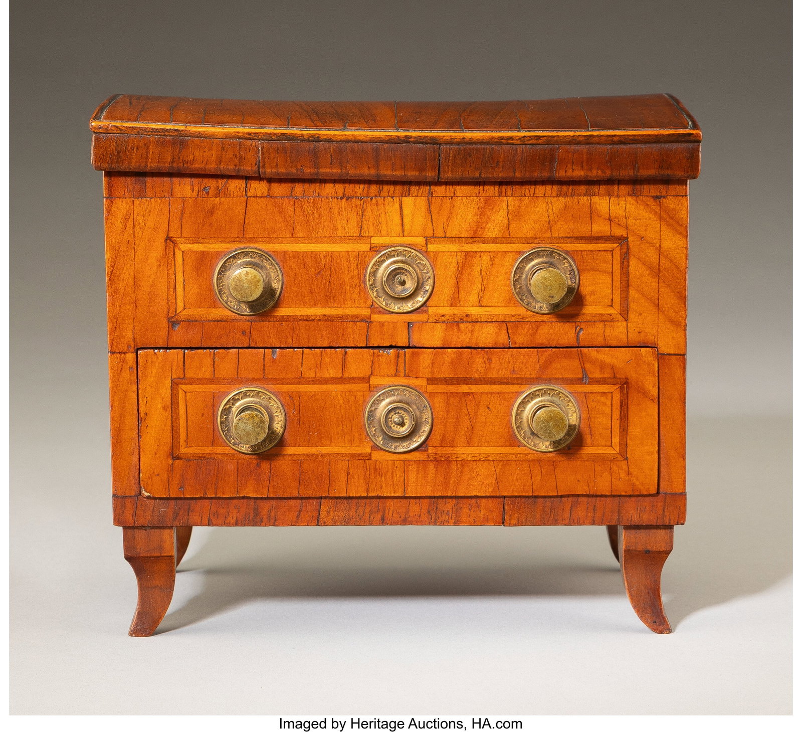 A Louis XVI-Style Walnut Cabinet-Form Inkstand,  (1 of 3)