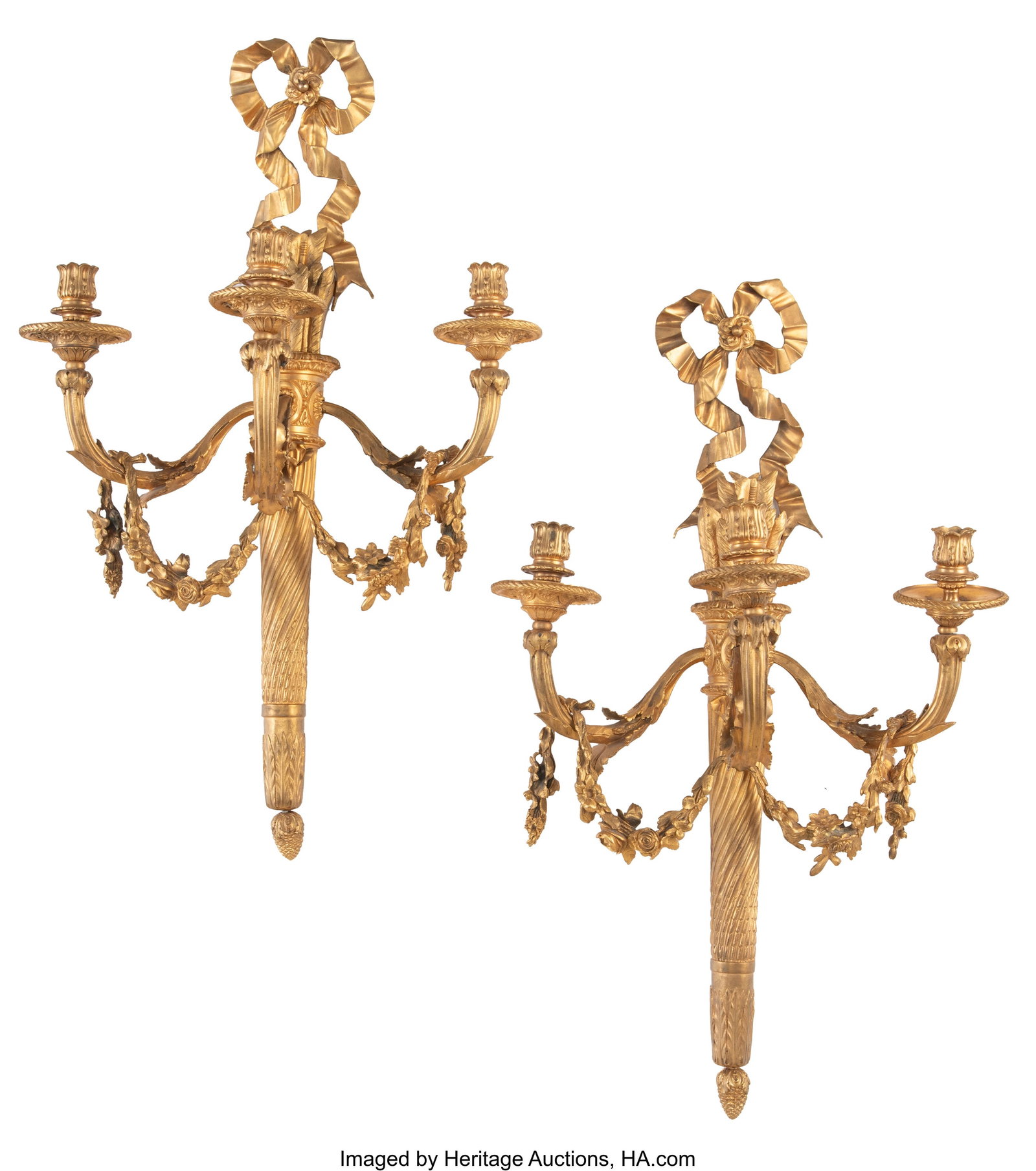 A Pair of Louis XV-Style Gilt Bronze Three-Light (1 of 3)
