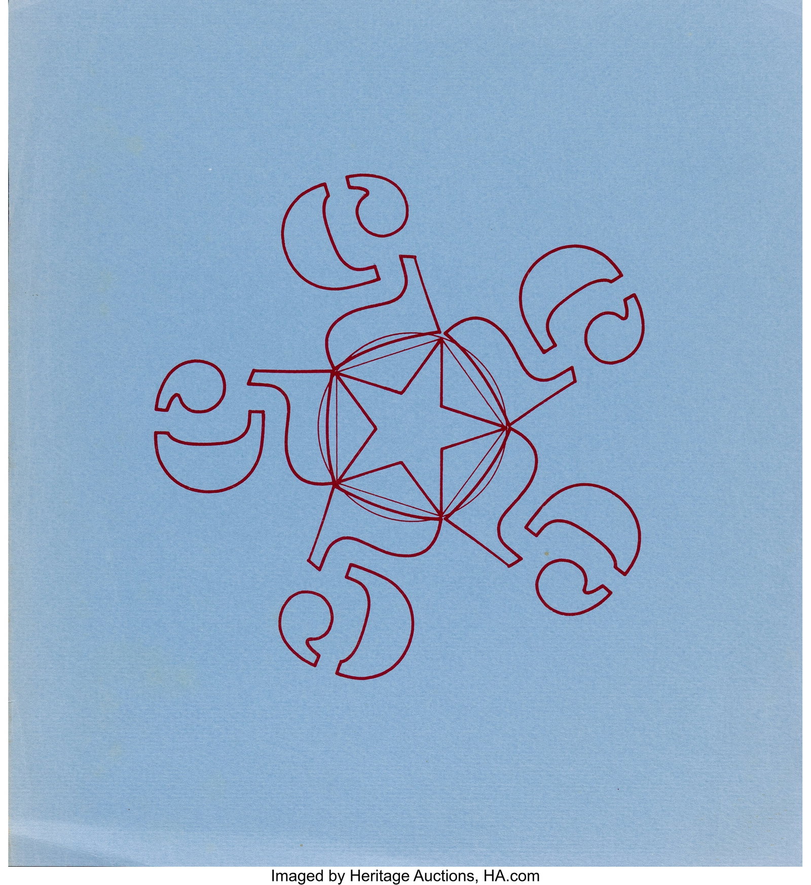 Robert Indiana (American, 1928-2018) 55555 litho (1 of 3)
