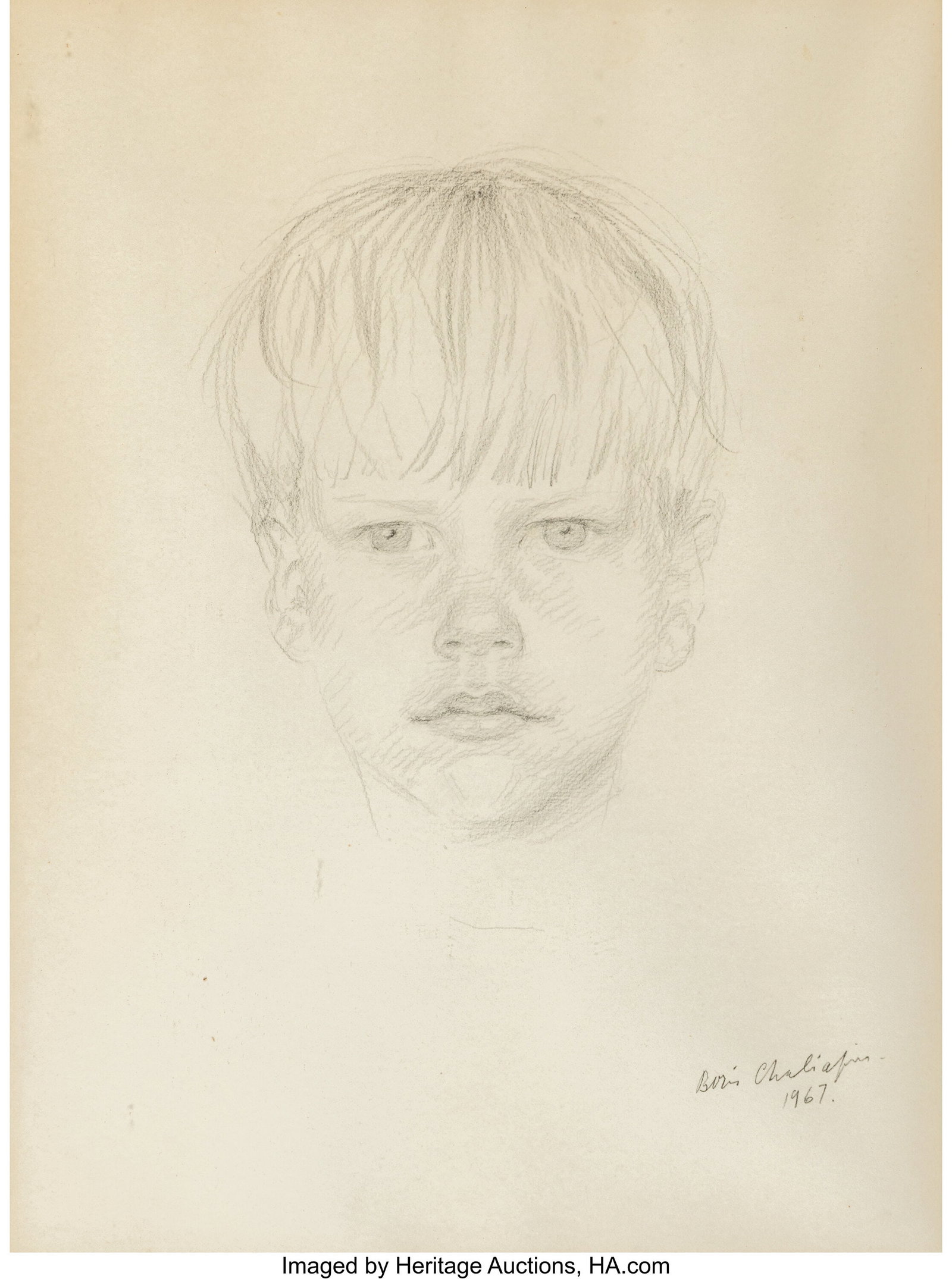 Boris Chaliapin (American, 1897-1979) Portrait o (1 of 2)