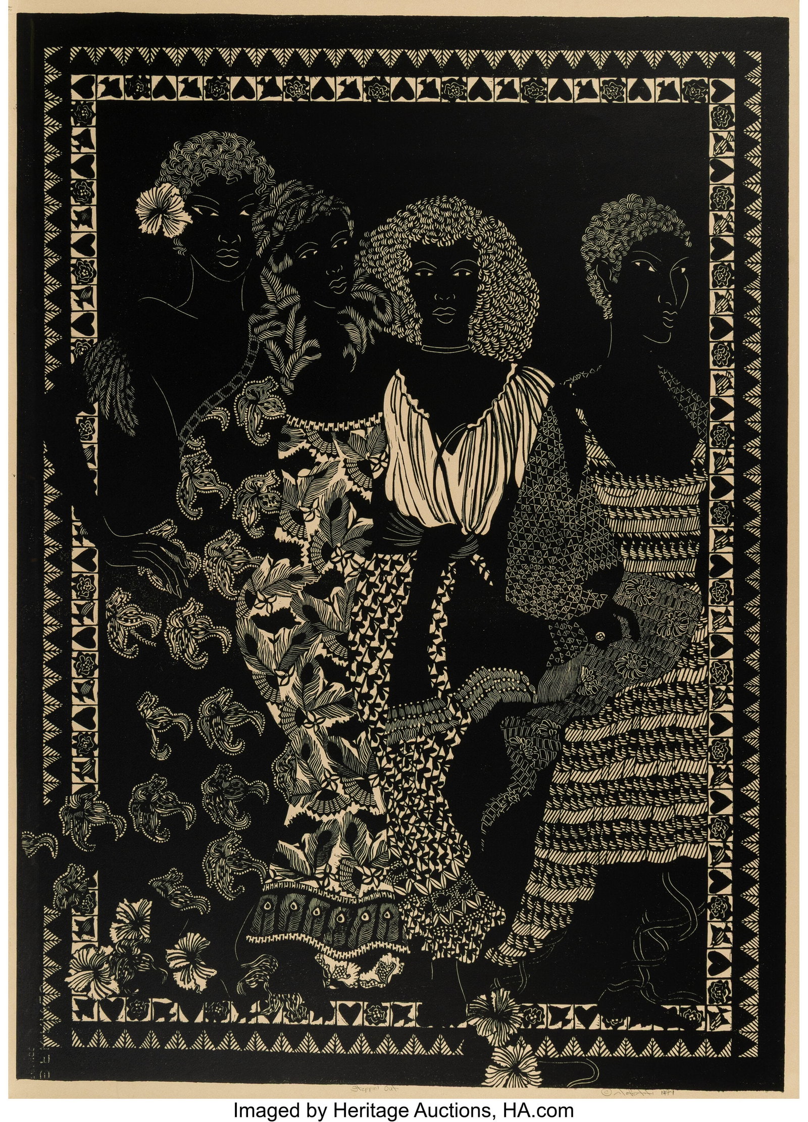 Nefertiti Goodman (American, b. 1950) Steppin' O (1 of 2)