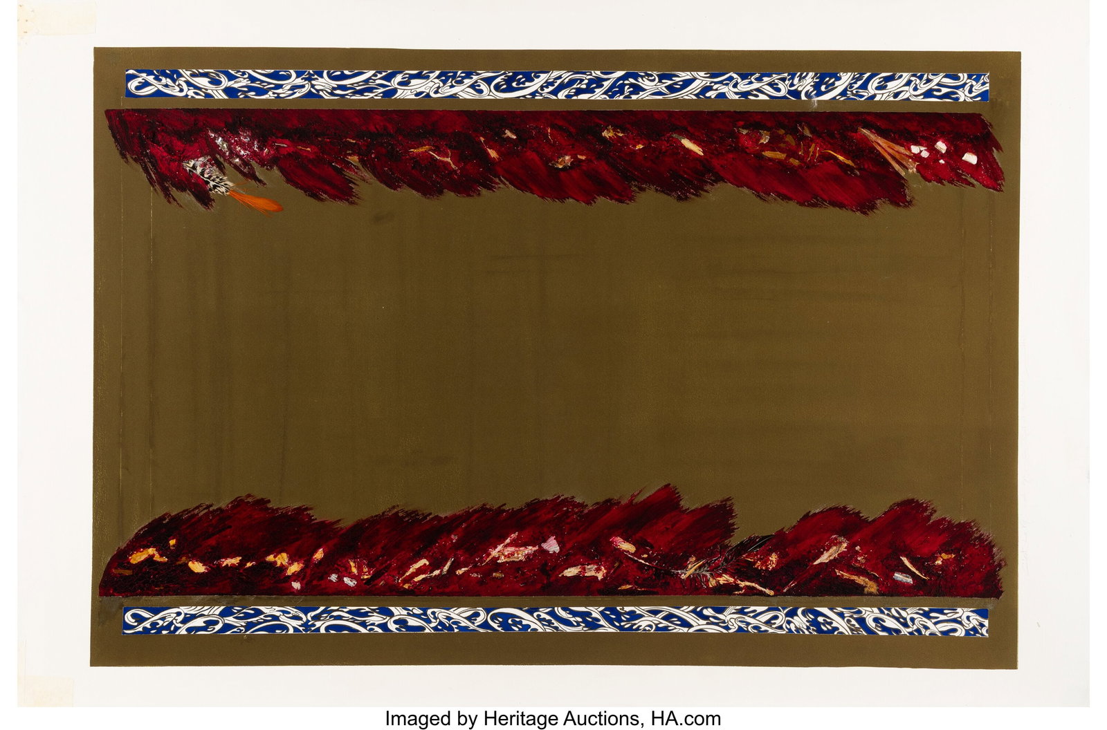 Nefertiti Goodman (American, b. 1950) C'est La V: Nefertiti Goodman (American, b. 1950) C'est La Vie! A Merry-Go-Round and the World is Hot Wavy V VII, 1996 Mixed media on wove paper 47-3/4 x 31-3/4 inches &l