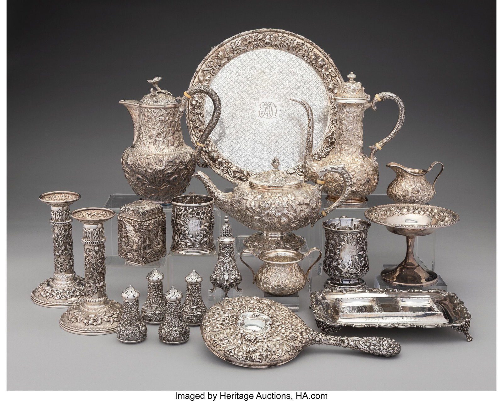 Nineteen American Silver Table Articles, late 19 (1 of 4)