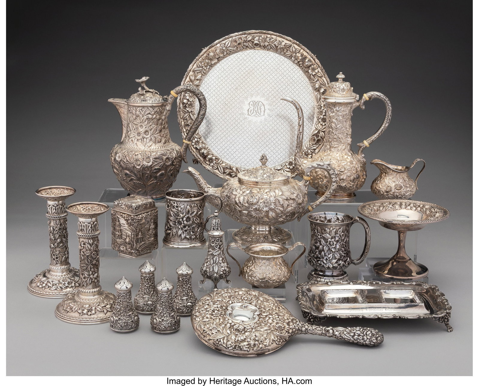 Nineteen American Silver Table Articles, late 19 - 2