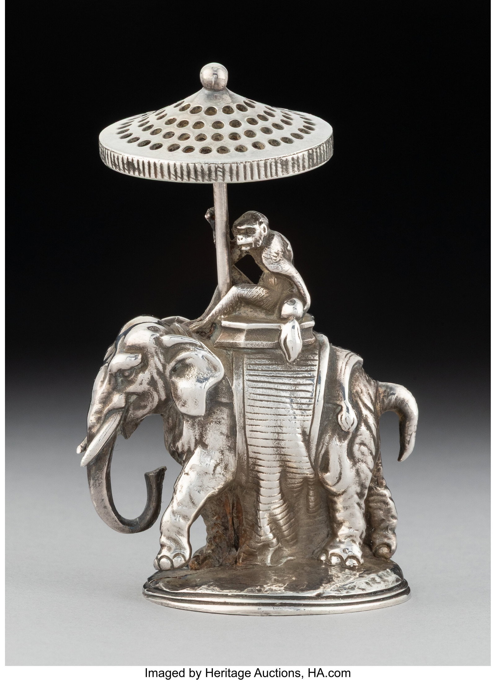 A Christofle Figural Silver-Plated Toothpick Hol (1 of 4)