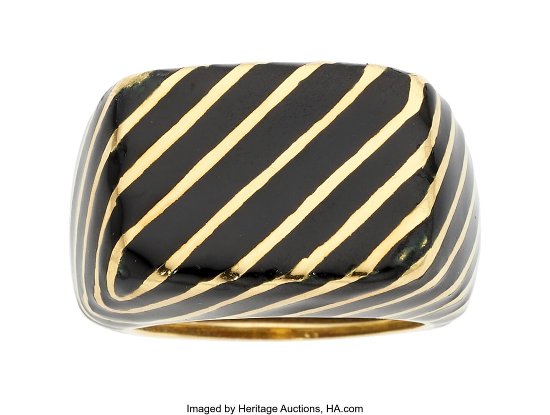 David Webb Enamel, Gold Ring Element: Enamel Me (1 of 2)