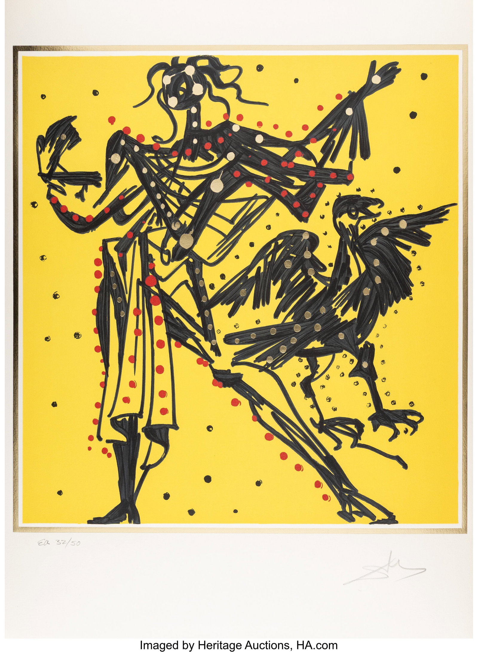 Salvador Dalí (1904-1989) John, from The Twelve: Salvador Dalí (1904-1989) John, from The Twelve Apostles, 1972 Lithograph in colors with metallic details with on Arches paper 25-3/8 x 18-3/4 inches (64&peri