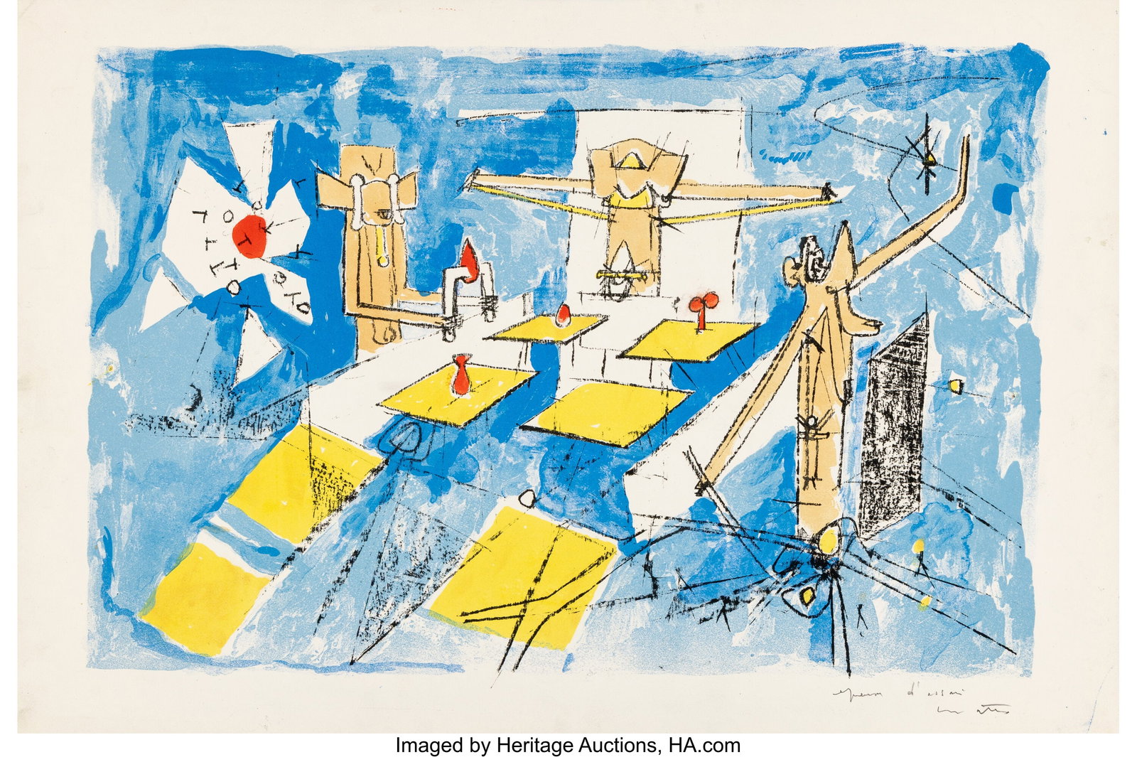 Roberto Matta (1911-2002) Untitled Lithograph in (1 of 2)