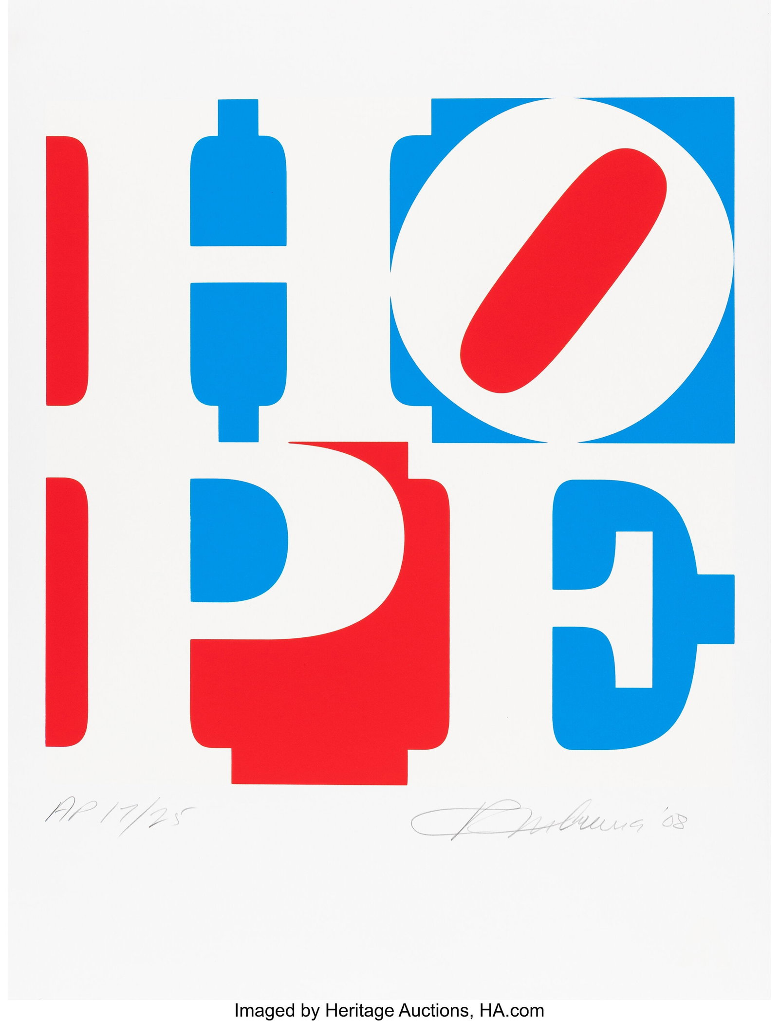 Robert Indiana (1928-2018) Hope (Red, White, and (1 of 1)