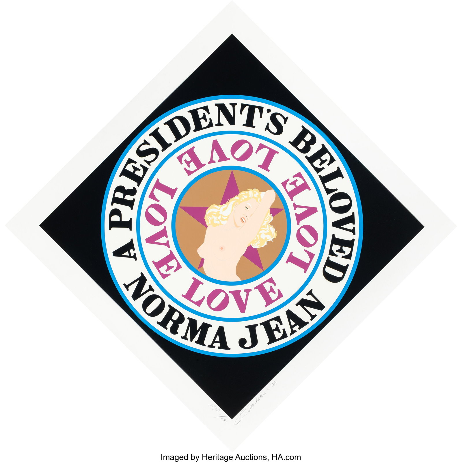 Robert Indiana (1928-2018) President's Beloved,  (1 of 2)
