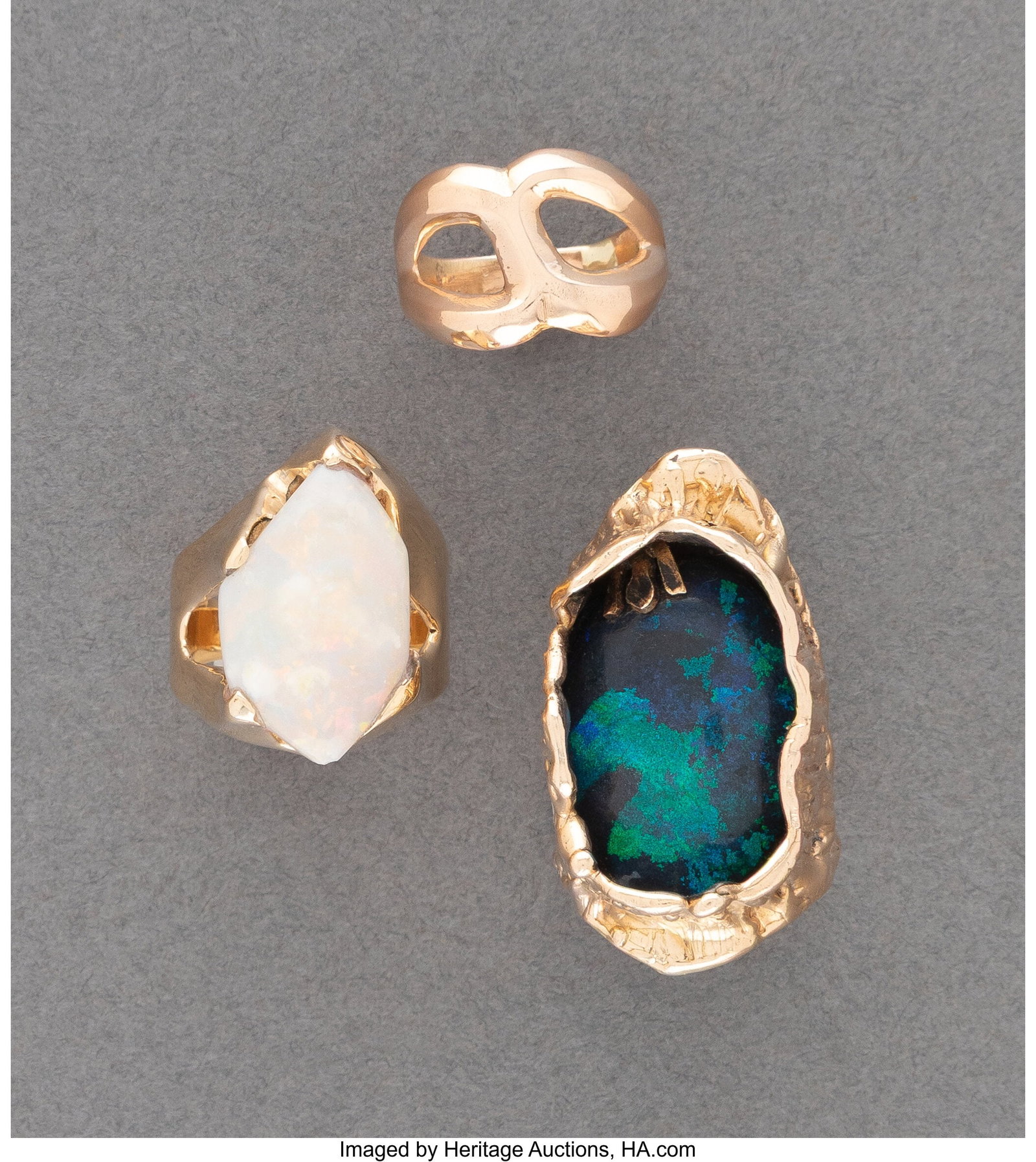 Three Southwest-Style Gold Rings c. 2010 one s (1 of 2)