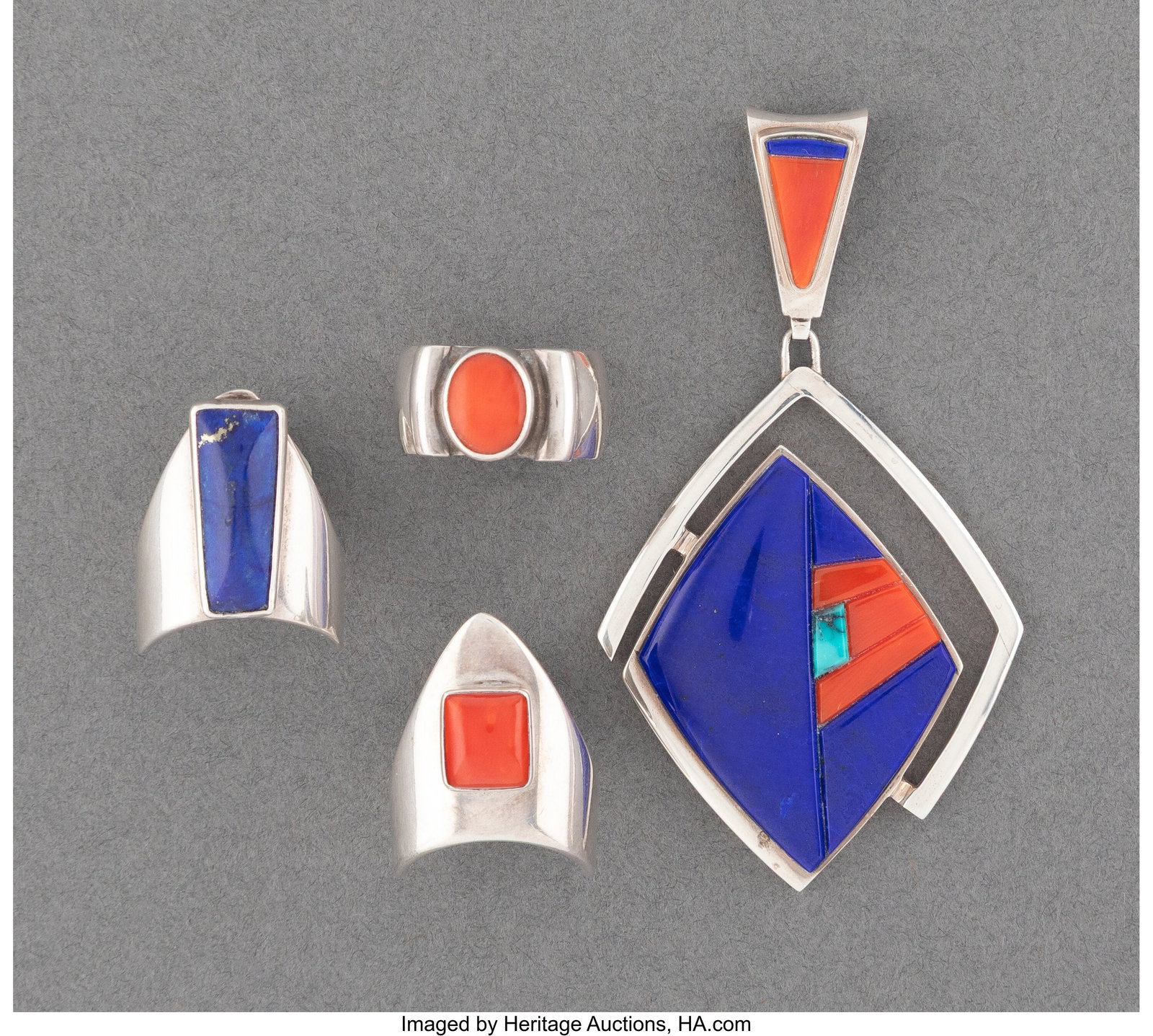 Four Southwest Jewelry Items c. 1990 including (1 of 2)