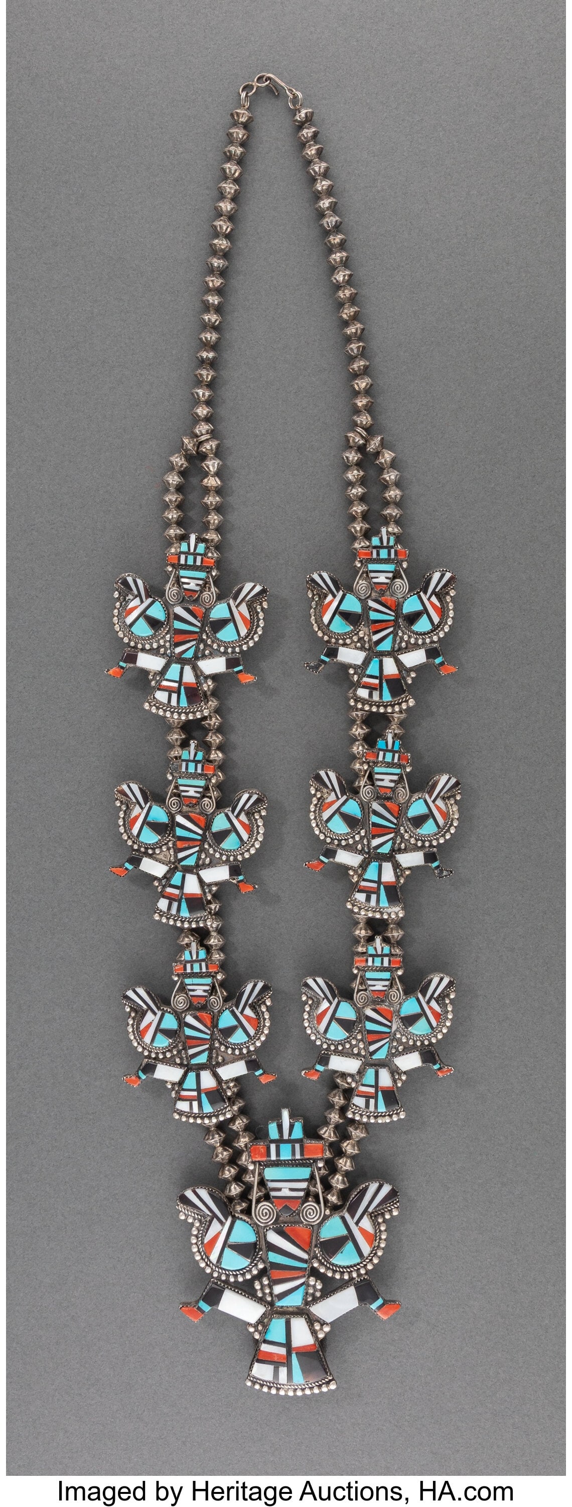A Zuni Squash Blossom Necklace Herbert and Esth (1 of 2)
