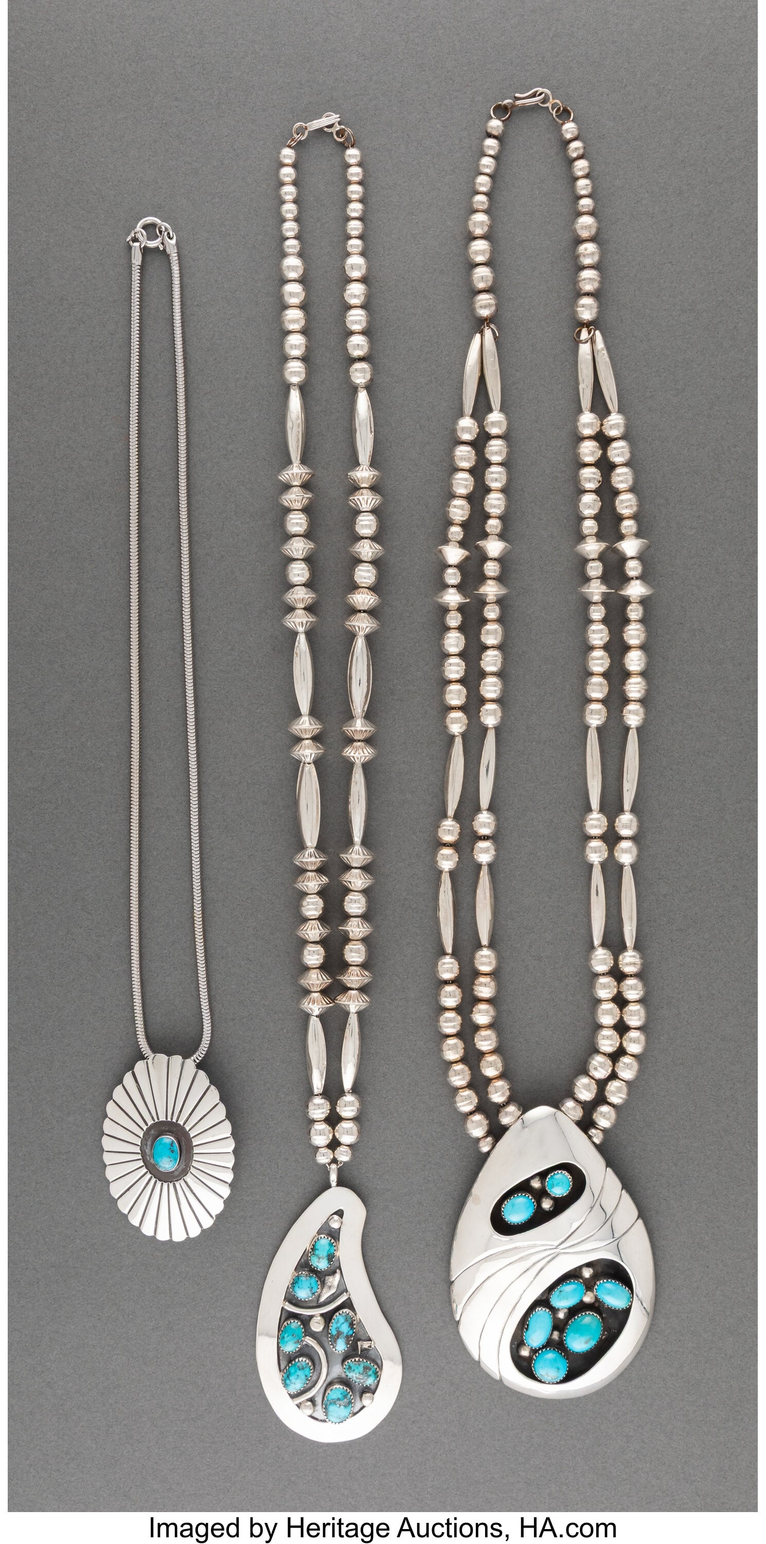 Three Navajo Jewelry Items c. 1985 including a (1 of 2)