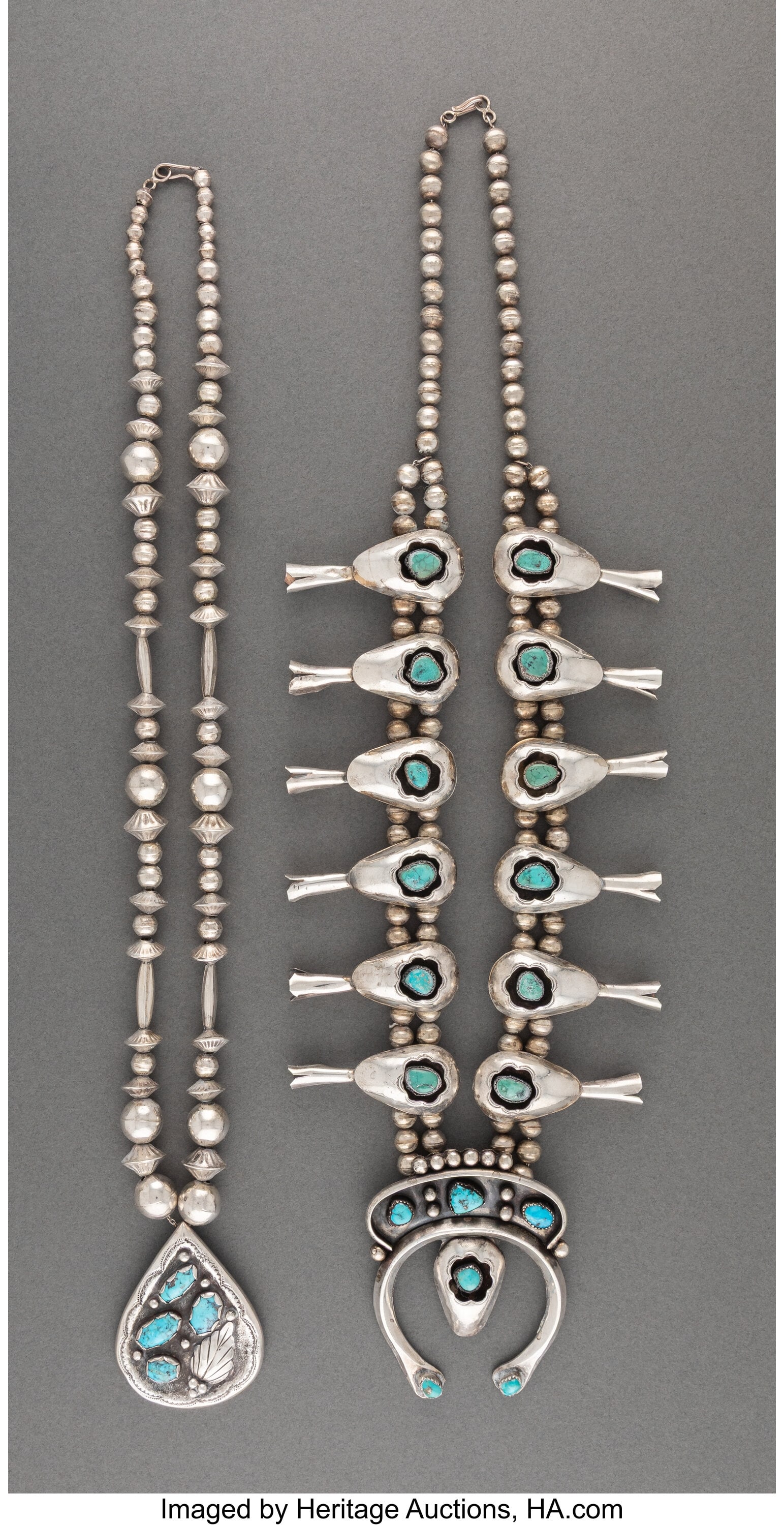 Two Southwest Necklaces c. 1970 and 1990 one w (1 of 2)