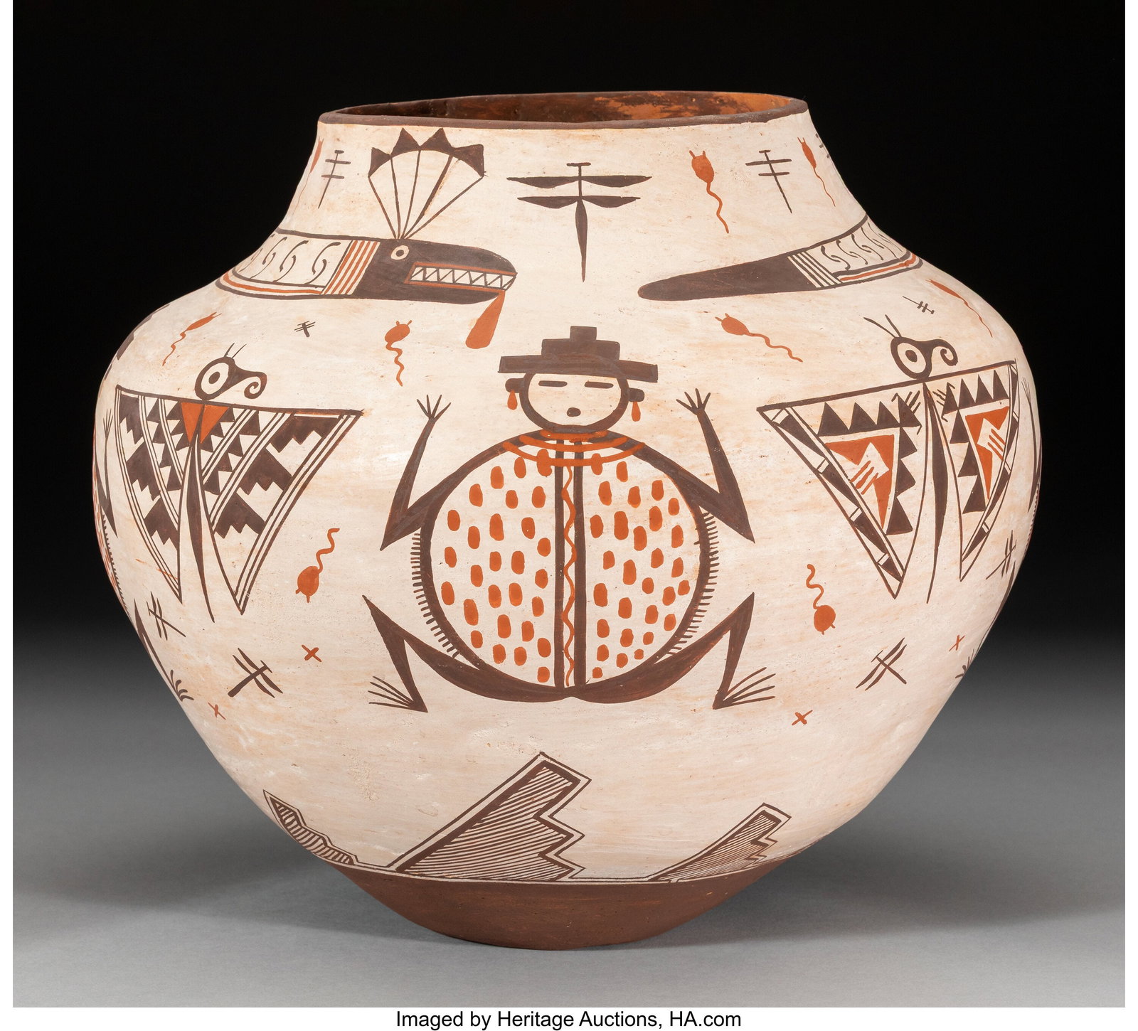 A Contemporary Zuni Polychrome Storage Jar Tim (1 of 5)