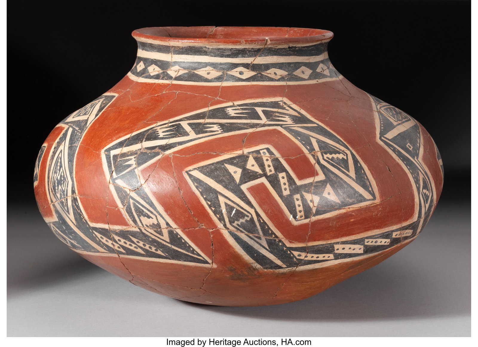 A Large Tonto / Gila Polychrome Storage Jar c.  (1 of 3)