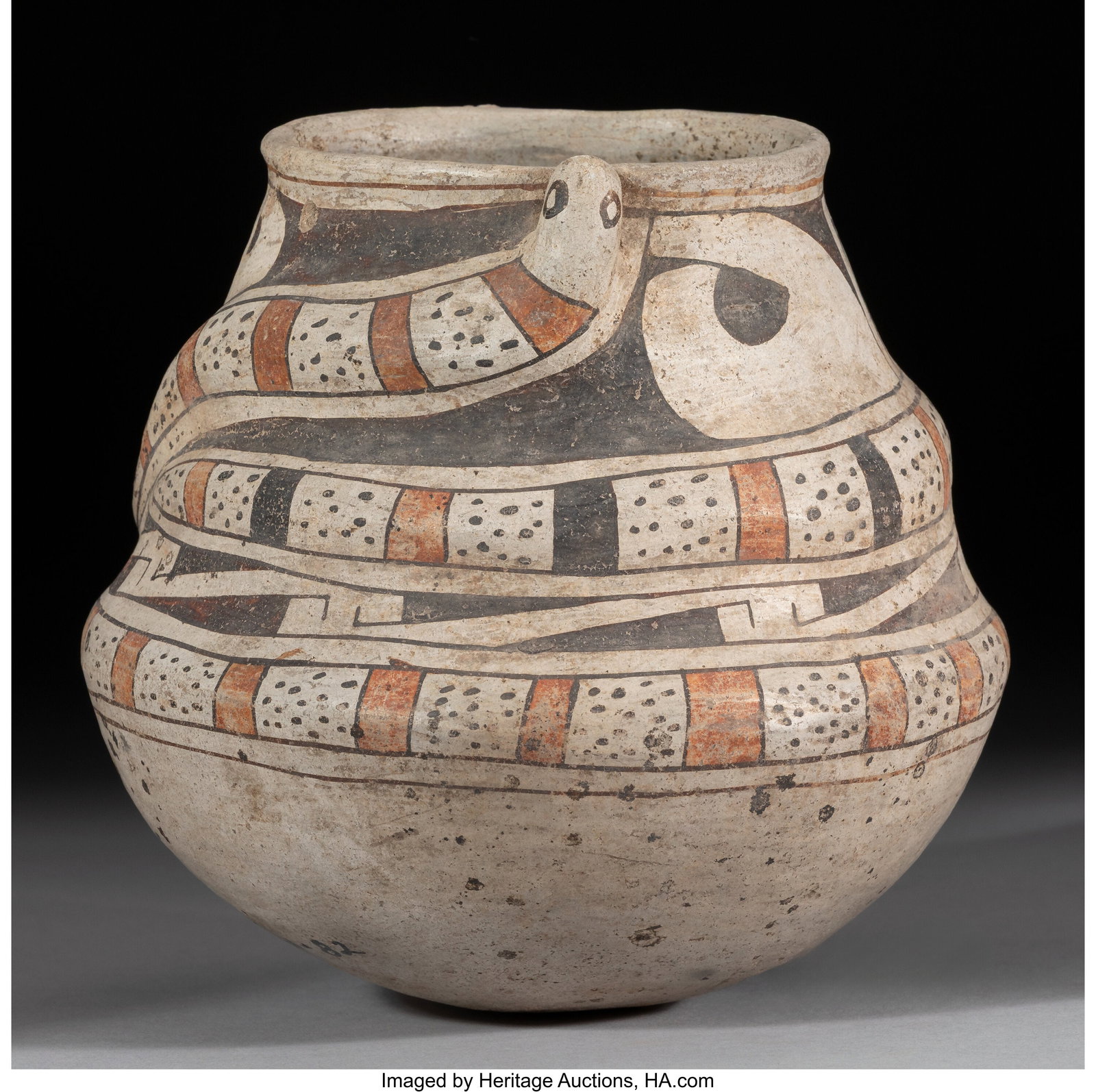 A Casas Grandes Polychrome Snake Effigy Jar c.  (1 of 4)