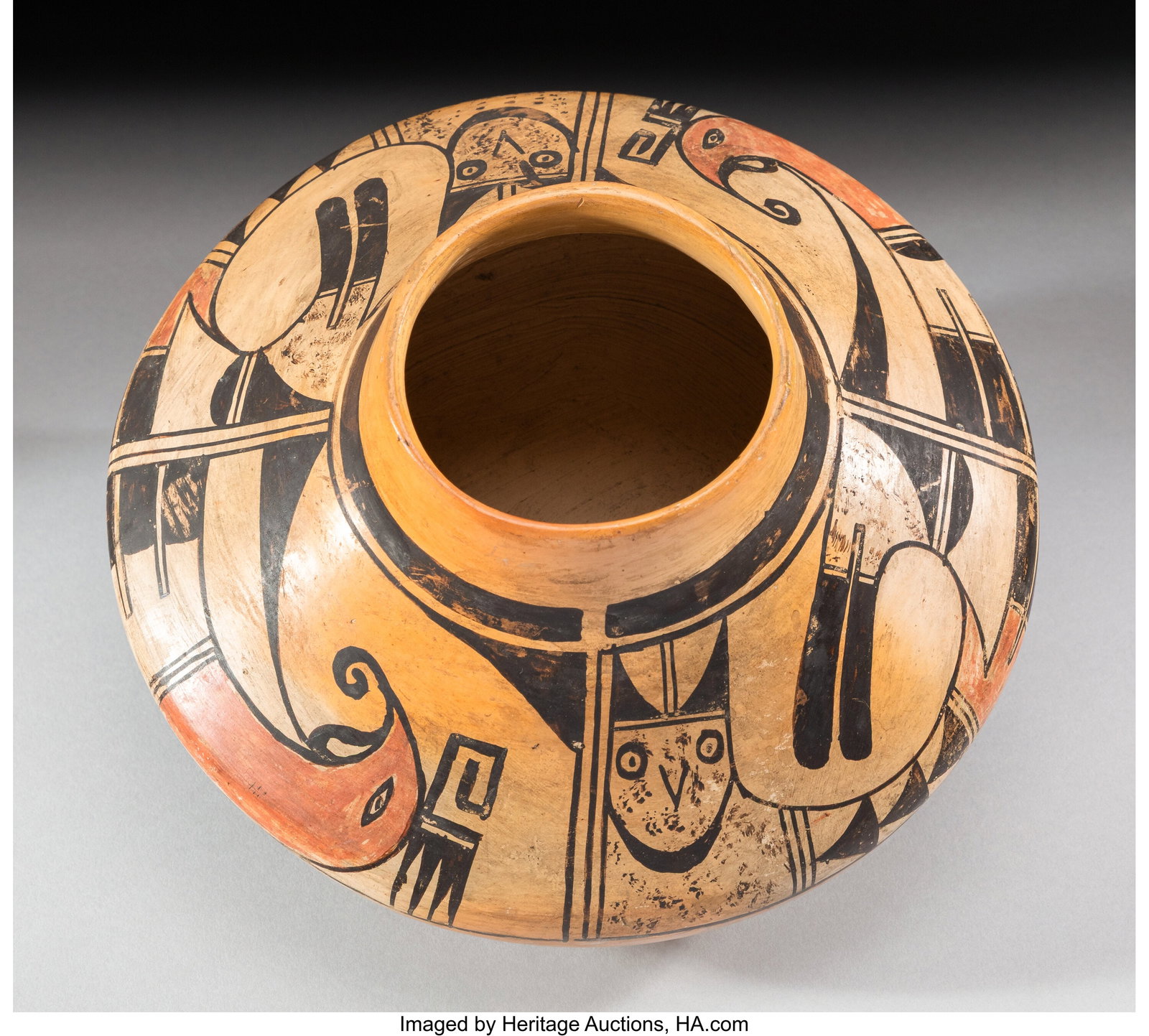 A Hopi Polychrome Seed Jar c. 1930 clay, paint (1 of 4)