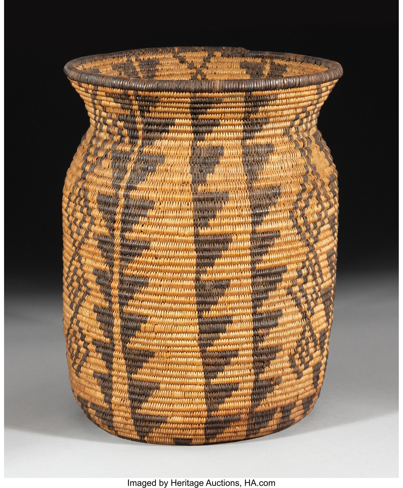 An Apache Coiled Jar c. 1900 willow, devil's c - 2