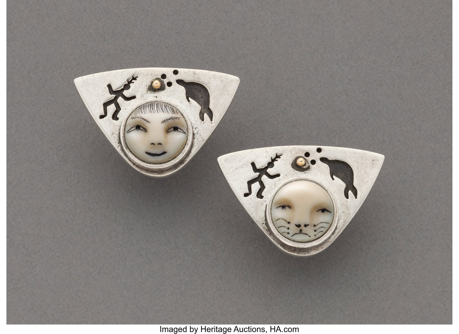 A Pair of Alaskan Eskimo Earrings Denise Wallac (1 of 3)