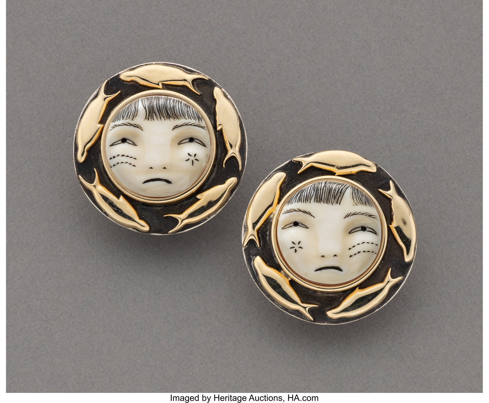 A Pair of Alaskan Eskimo Earrings Denise Wallac (1 of 2)