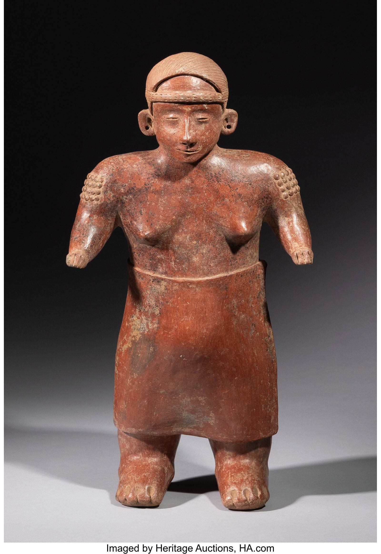 A Large Colima Standing Female Figure West Mexi (1 of 4)