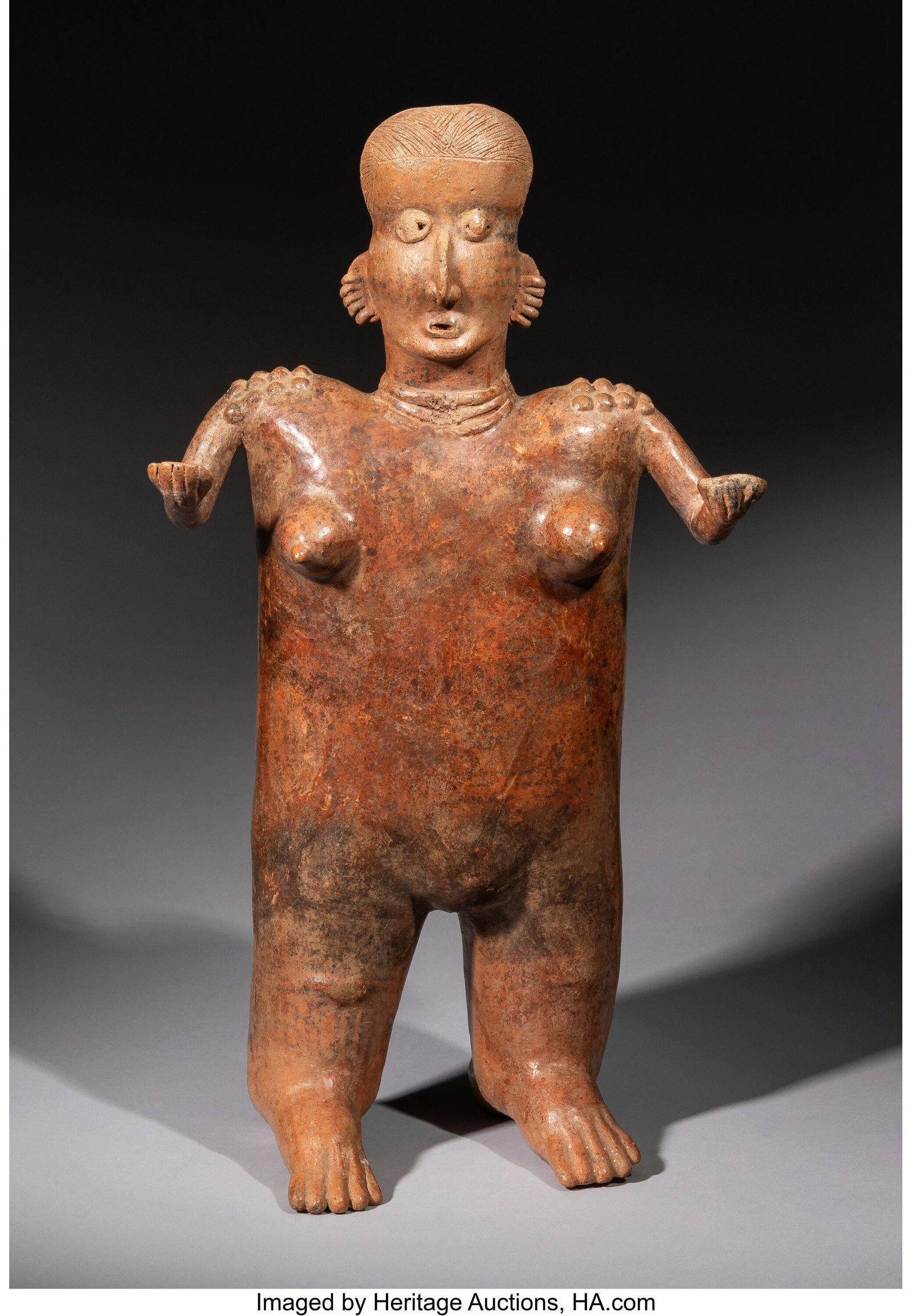 A Large Nayarit Standing Female Figure West Mex (1 of 4)