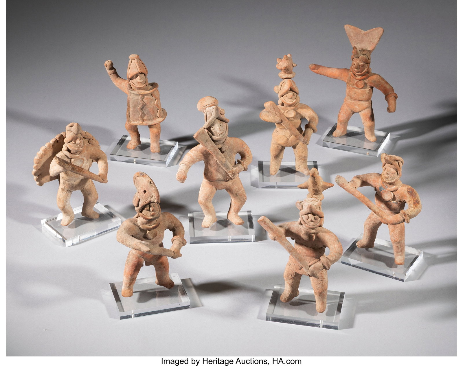 Eight Colima Figures West Mexico, c. 200 BC–3 (1 of 2)