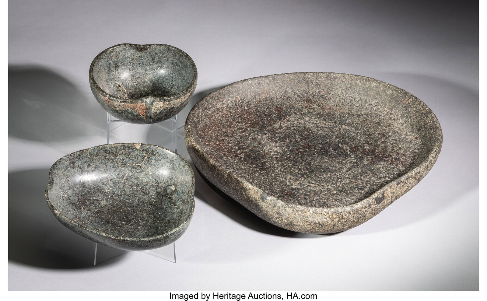 Three Xochipala Stone Bowls Guerrero, Mexico, F (1 of 3)