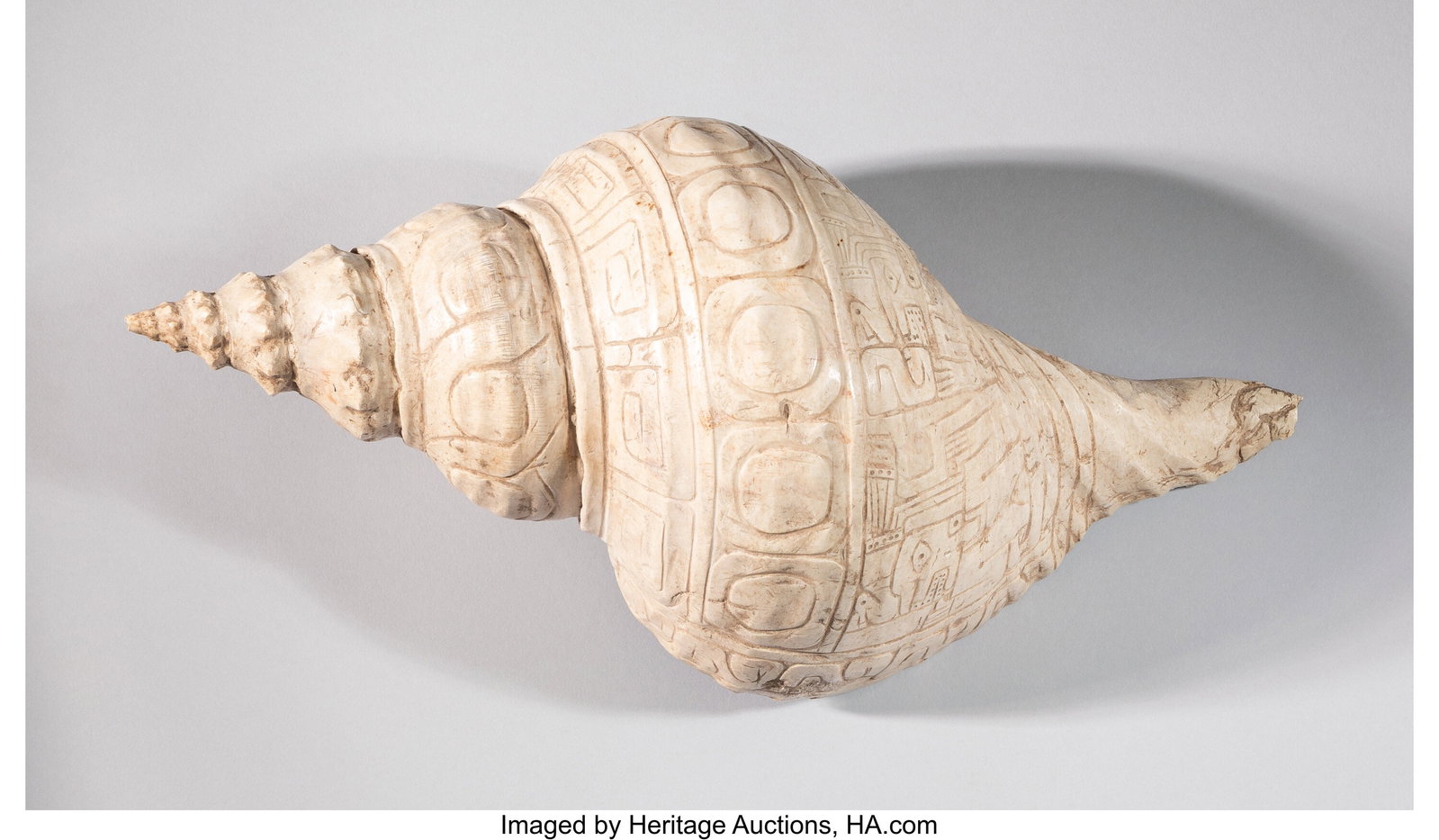 A Pre-Columbian Carved Shell Huastec, Mixtec, o (1 of 3)