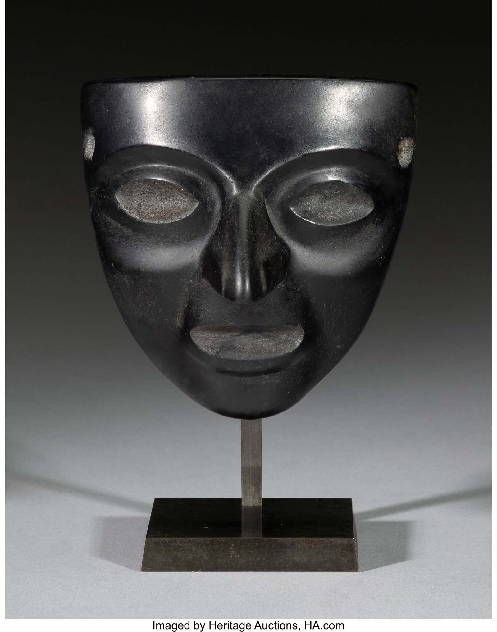 A Rare Sultepec Obsidian Mask Mexico, c. 500– (1 of 4)