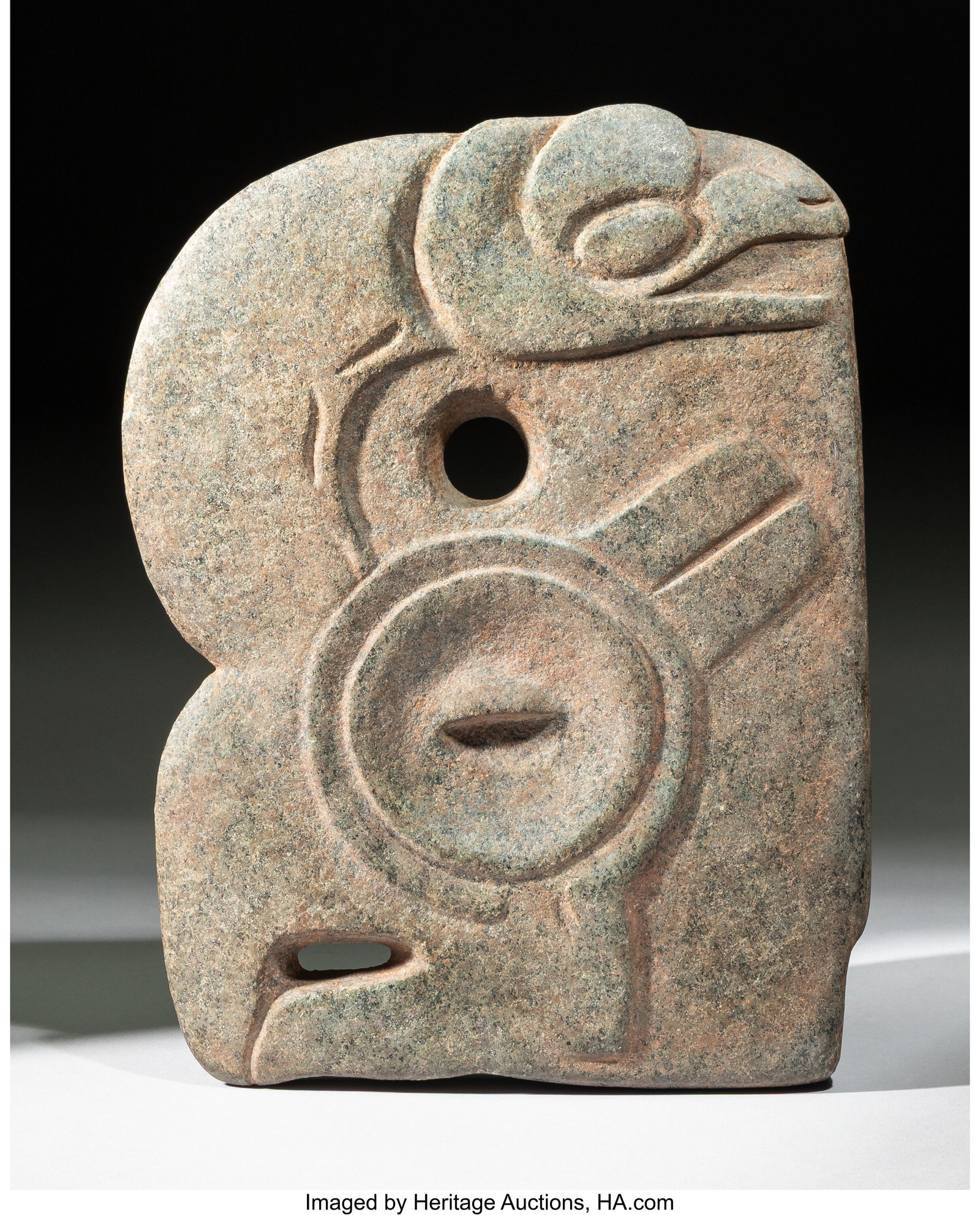 A Maya Hacha in the Form of an Owl Head Mesoame (1 of 3)