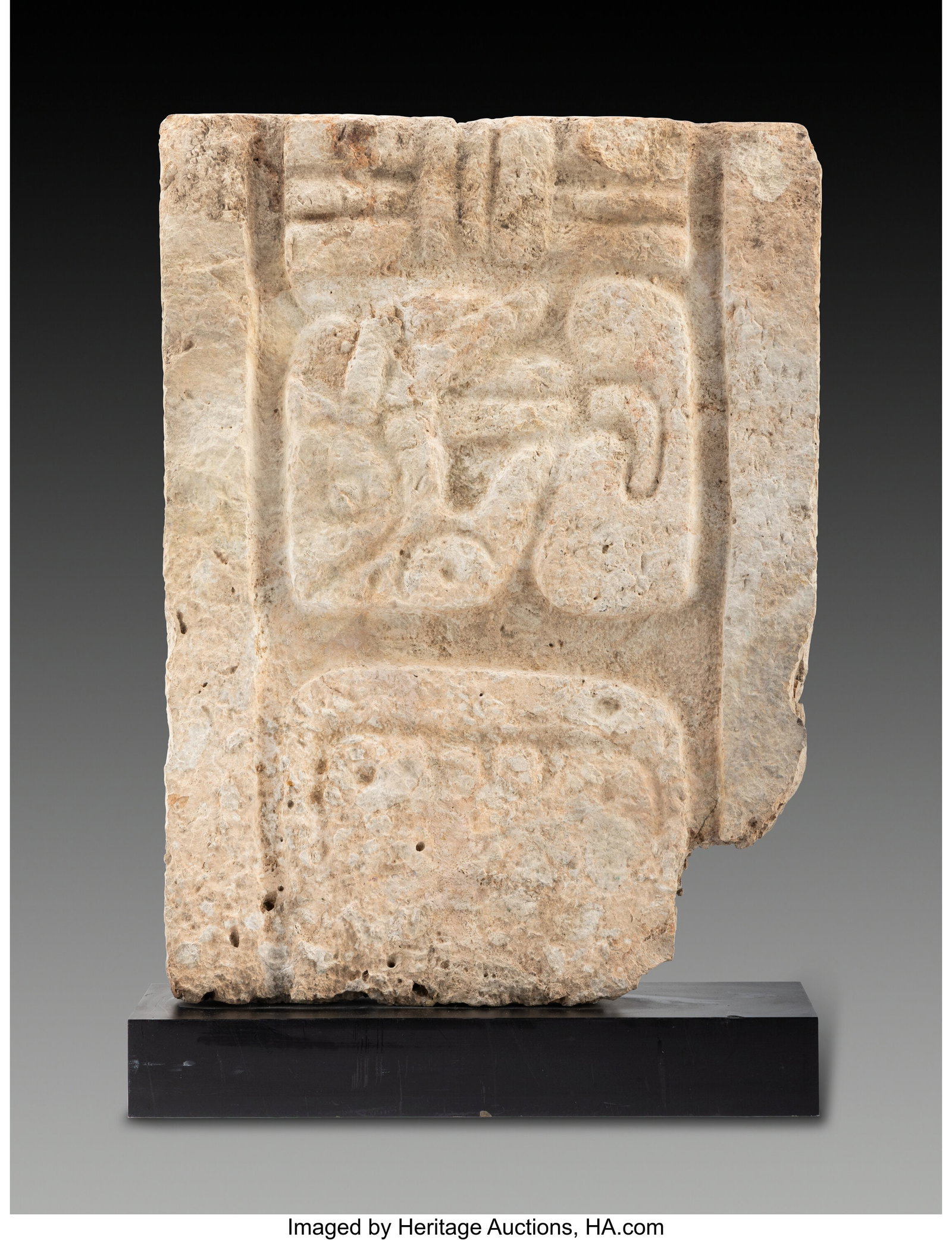 A Maya Panel with Three Glyphs Mesoamerica, May (1 of 3)