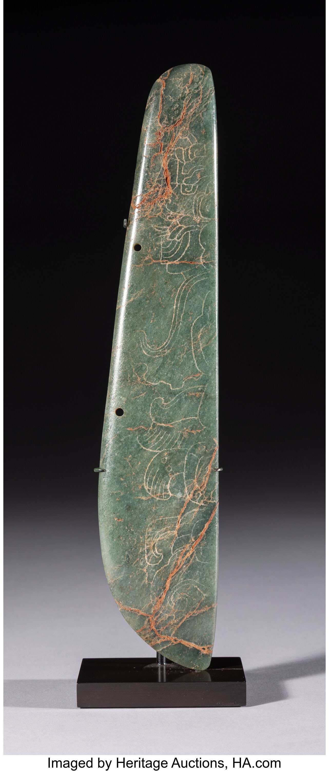 A Maya Half-Celt with Engraving Mesoamerica, c. (1 of 4)