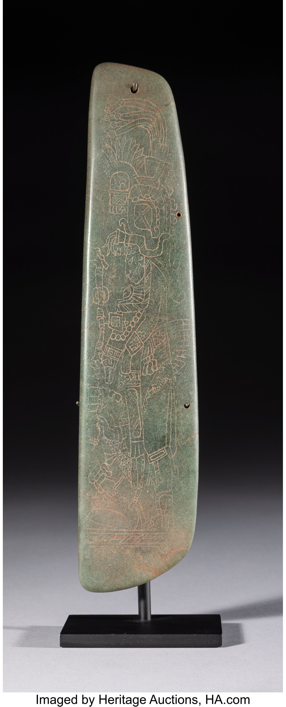 An Engraved Maya Half-Celt Mesoamerica, c. 600-800 AD (1 of 4)