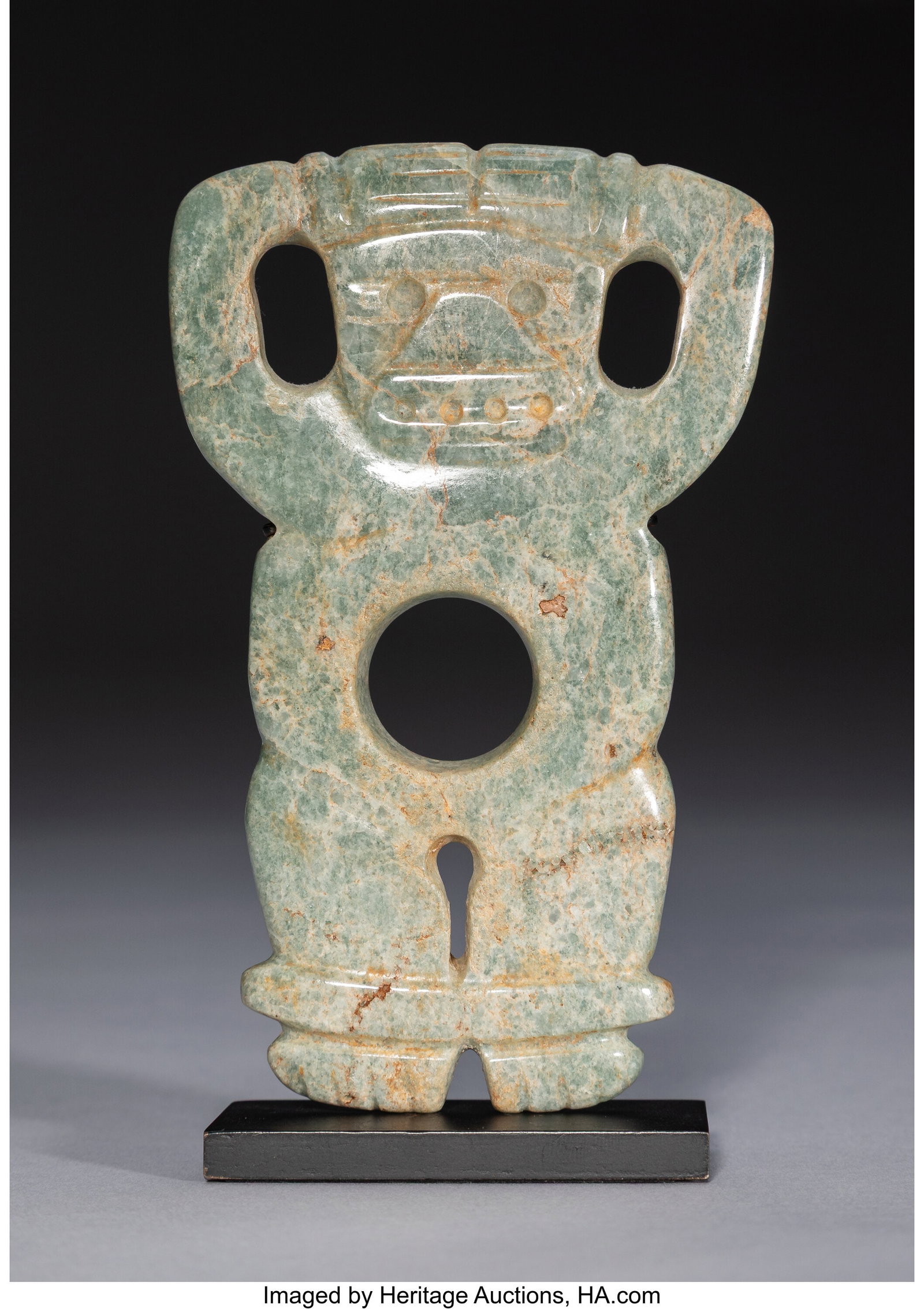 A Jade Pendant of a Shaman Costa Rica, c. 200-700 AD (1 of 4)
